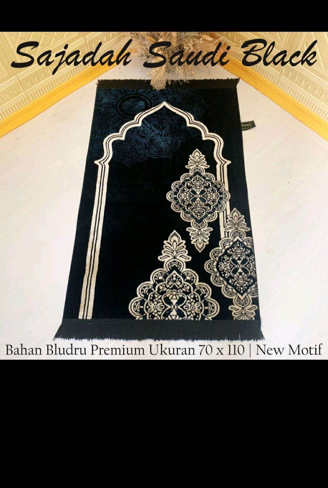 Sajadah Saudi Hitam Edisi Terbaru Sajadah Lembut