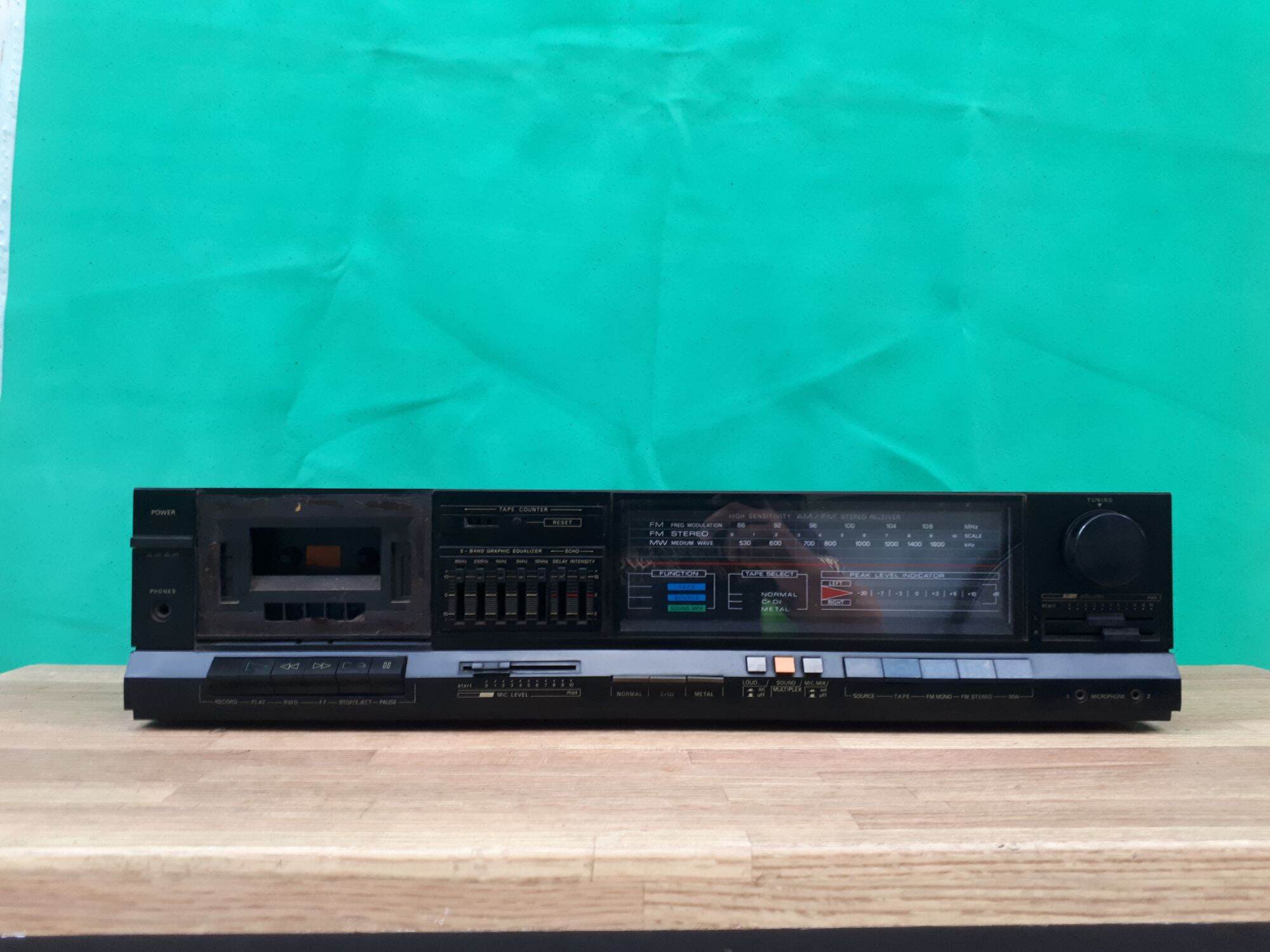 tape deck polytron BB 435 aux normal radio normal tape pita off (bekas