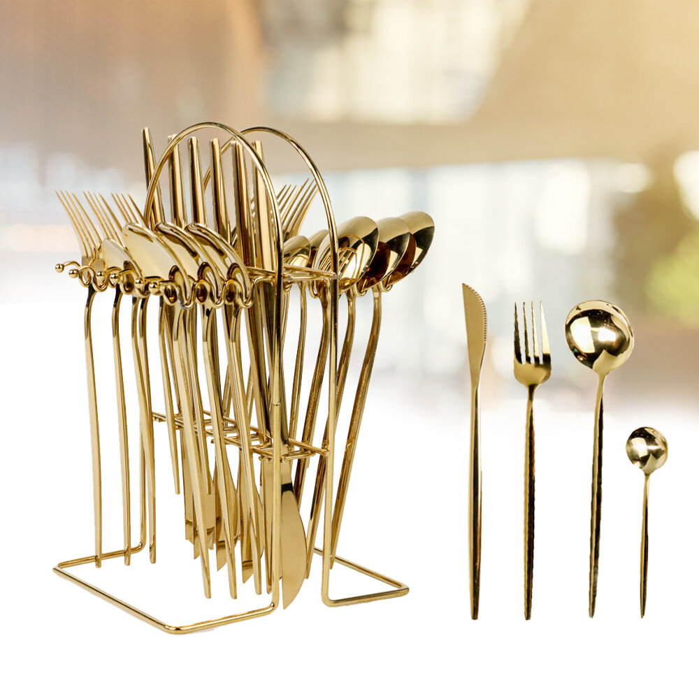 set sendok makan garpu elegan cuttlery stainless steel 24 pcs hampers kado hadiah pernikahan