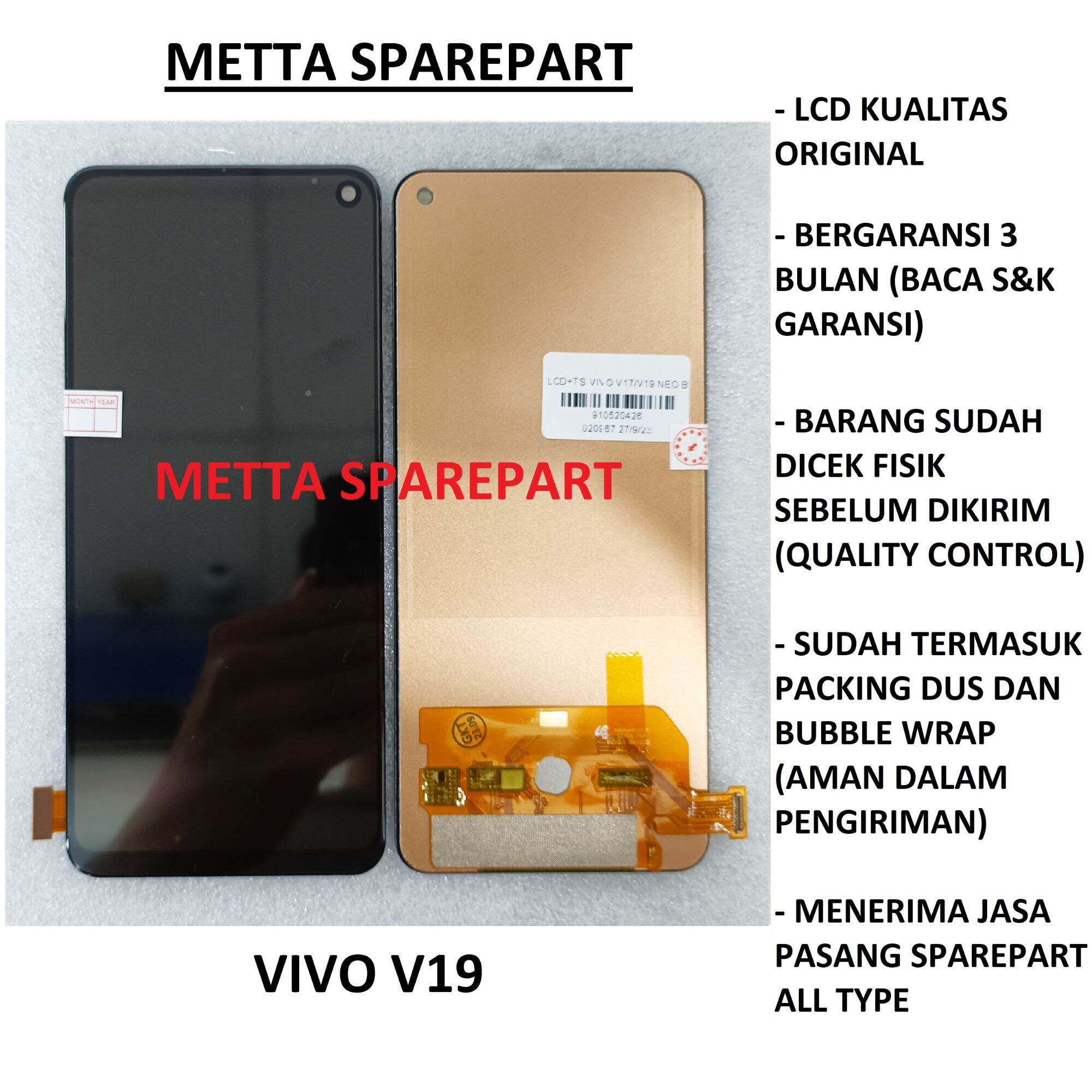 Original OEM LCD Touchscreen Vivo V19 Lcd Touchscreen Non - Main Image