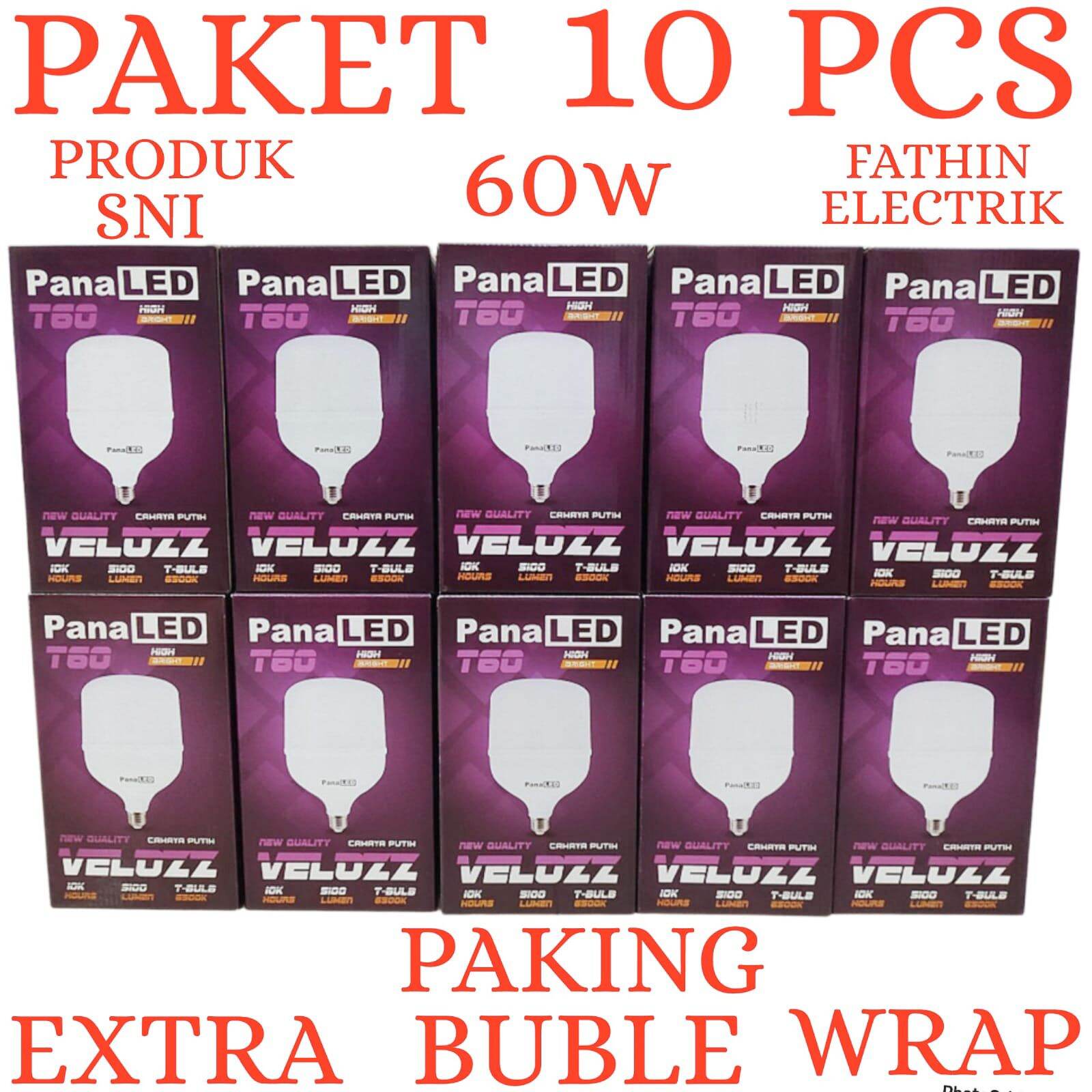 BOHLAM LED / LAMPU LED PANALED VELOZZ PAKET 10PCS