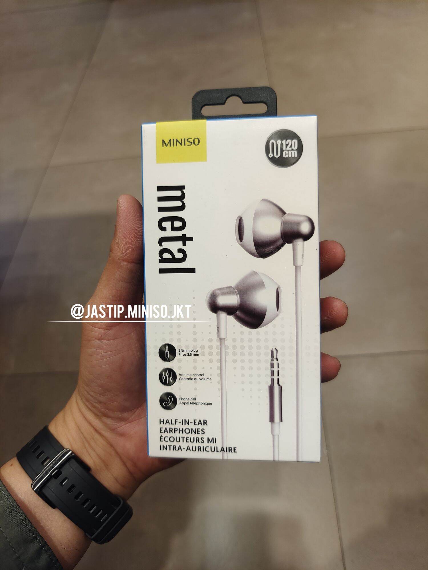 Miniso Mi Half In Ear Headphones MINISO EARPHONE HEADSET KABEL