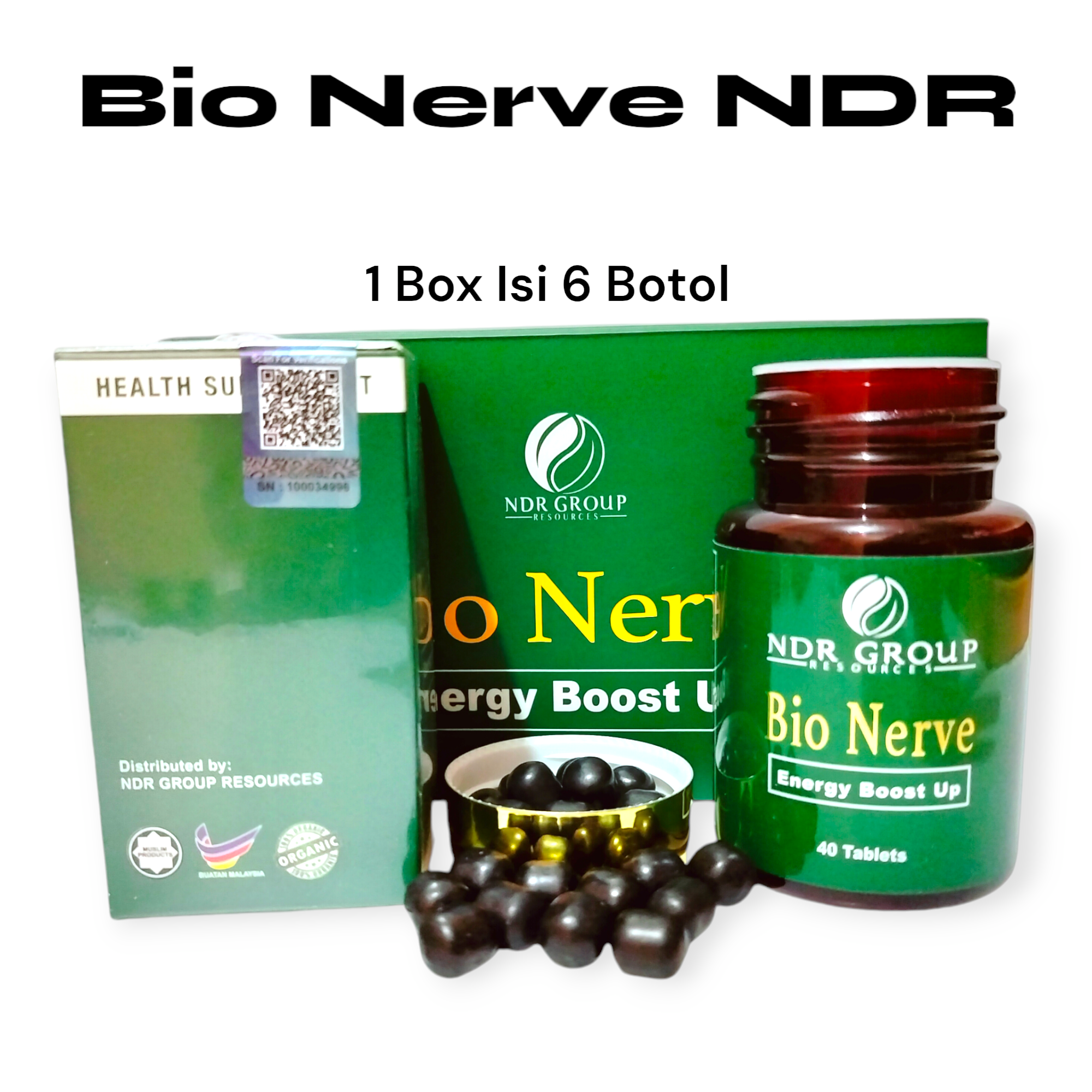 BIO NERVE NDR 1 BOX ISI 6 BOTOL ORIGINAL MALAYSIA | Lazada Indonesia