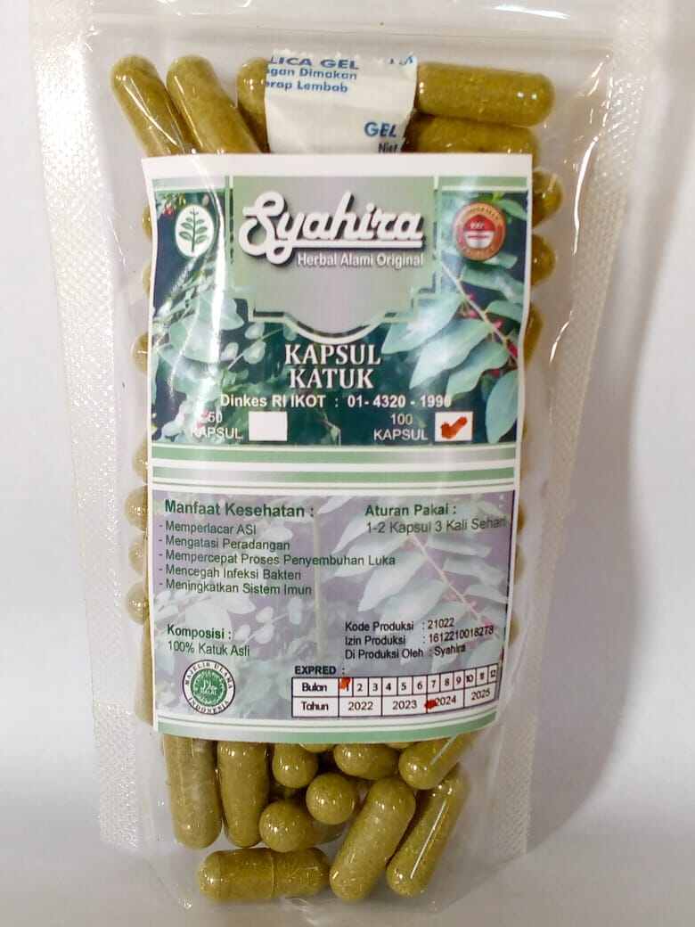 100 KAPSUL HERBAL DAUN KATUK PELANCAR ASI | Lazada Indonesia