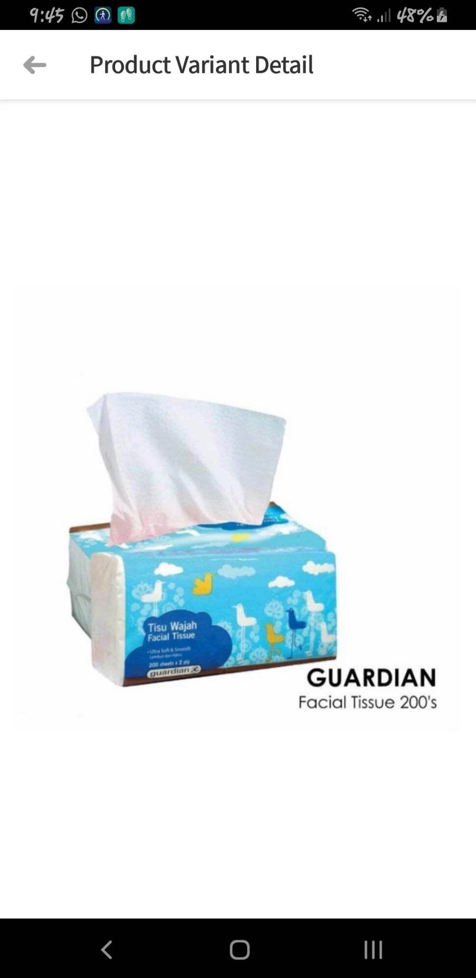 Guardian Facial Tissue 200 Sheets Lazada Indonesia