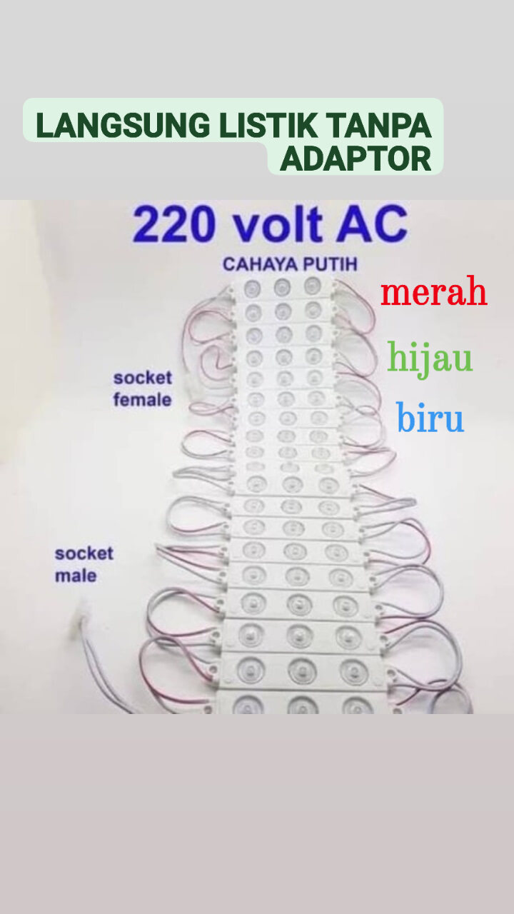 lampu led 3 mata AC Besar langsung listrik 220 volt bisa langsung listrik tanpa adaptor