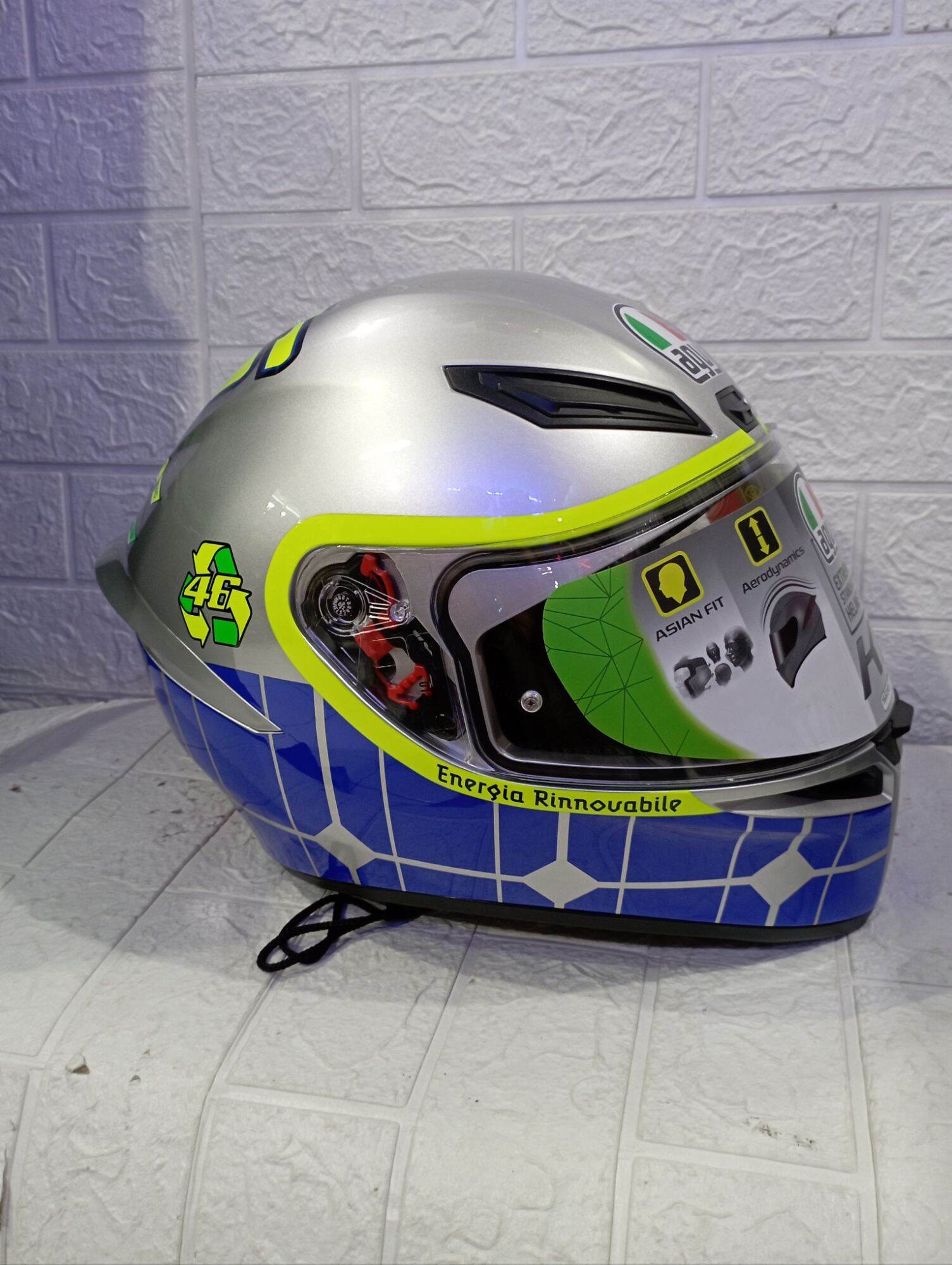 HELM AGV K-1 ROSSI MUGELO 2015 ORIGINAL SNI DOT FULLFACE Harga 3,150,000 rupiah*Gratis Ongkir