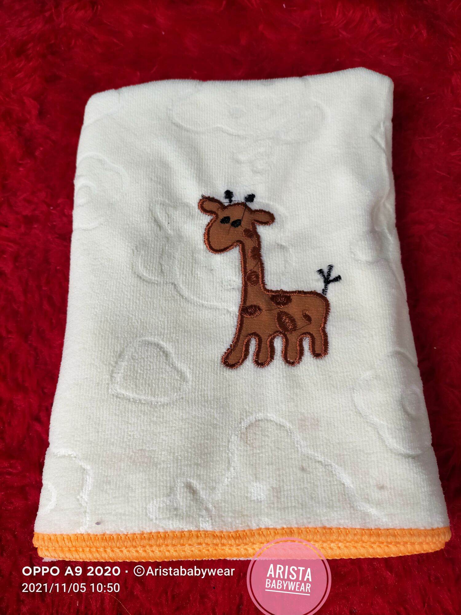 HANDUK BAYI LEMBUT UK.100X50CM BORDIL KAIN EMBOS IMPORT