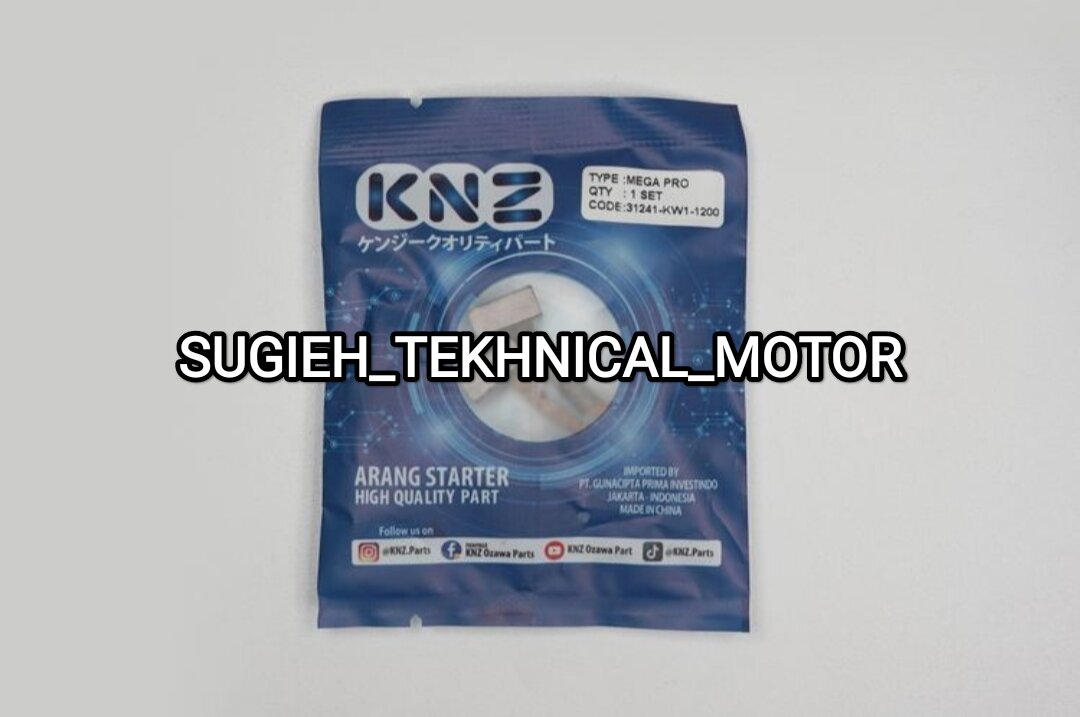 Carbon brush/charcoal cool Dynamo starter Honda Tiger/megapro brand KNZ original Harga 8,000 rupiah*Gratis Ongkir