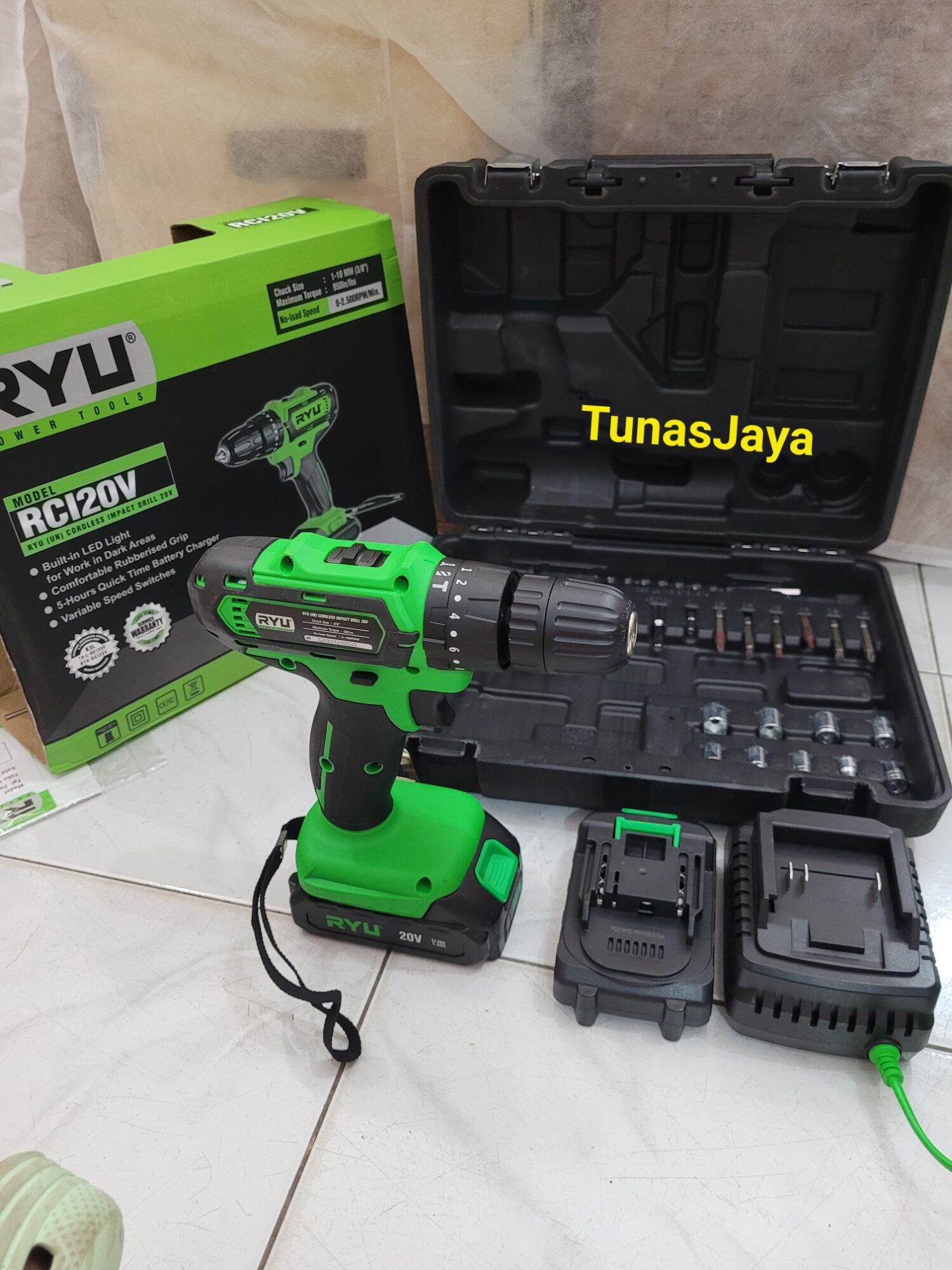 Bor Baterai Cas V Ryu Rci V Cordless Drill Bor Beton Ryu Rci V Lazada Indonesia