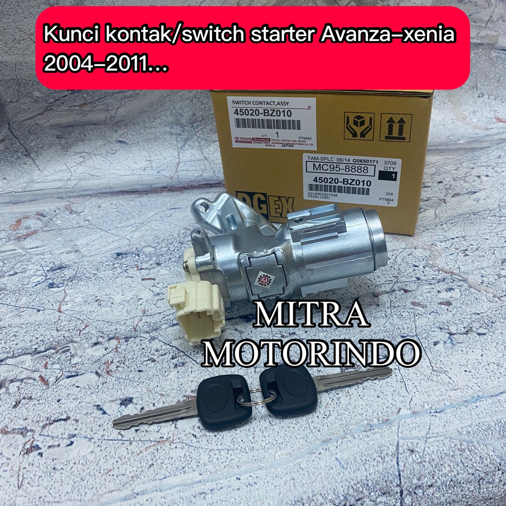 Kunci kontak-switch kontak assy avanza-xenia 2004-2011 45020-BZ010 Harga 285,000 rupiah*Gratis Ongkir