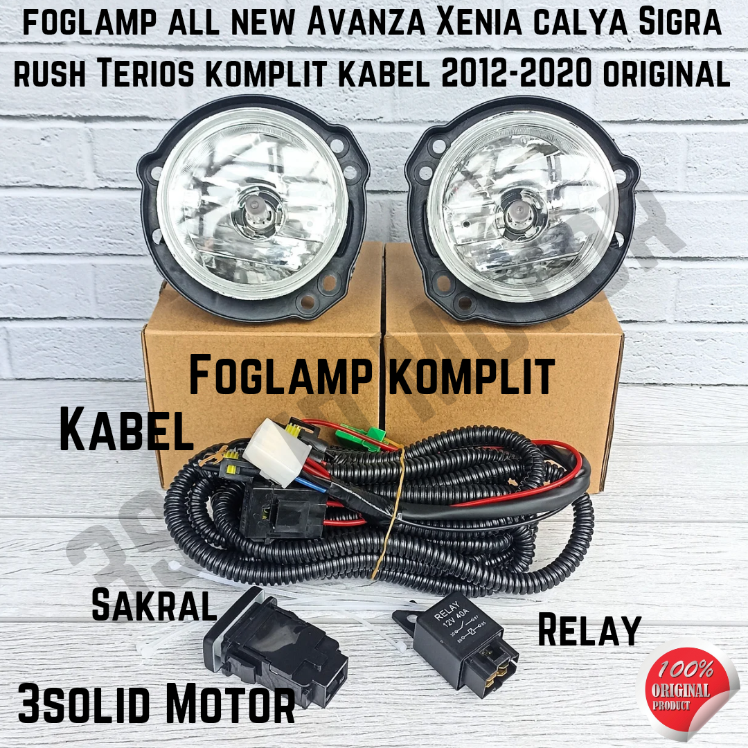 FOGLAMP ALL NEW AVANZA XENIA CALYA SIGRA RUSH TERIOS KOMPLIT KABEL 2012-2020 ORIGINAL Harga 179,000 rupiah*Gratis Ongkir