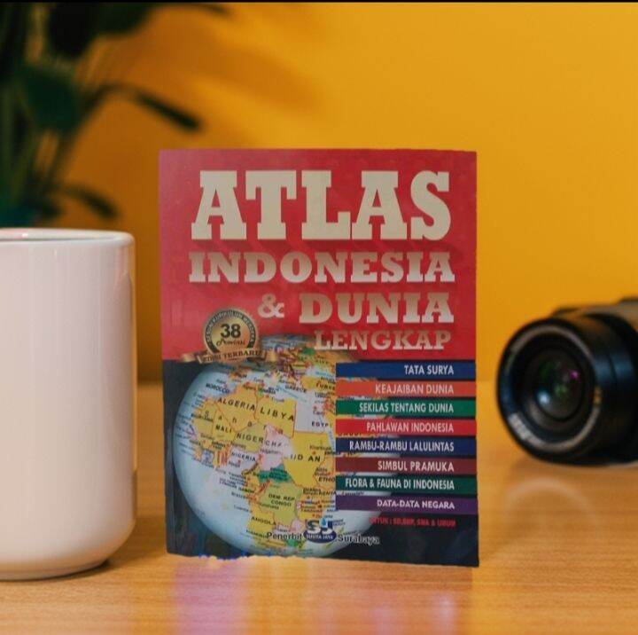 Atlas indonesia dan dunia edisi 38 propinsi kertas hvs berwarna ...