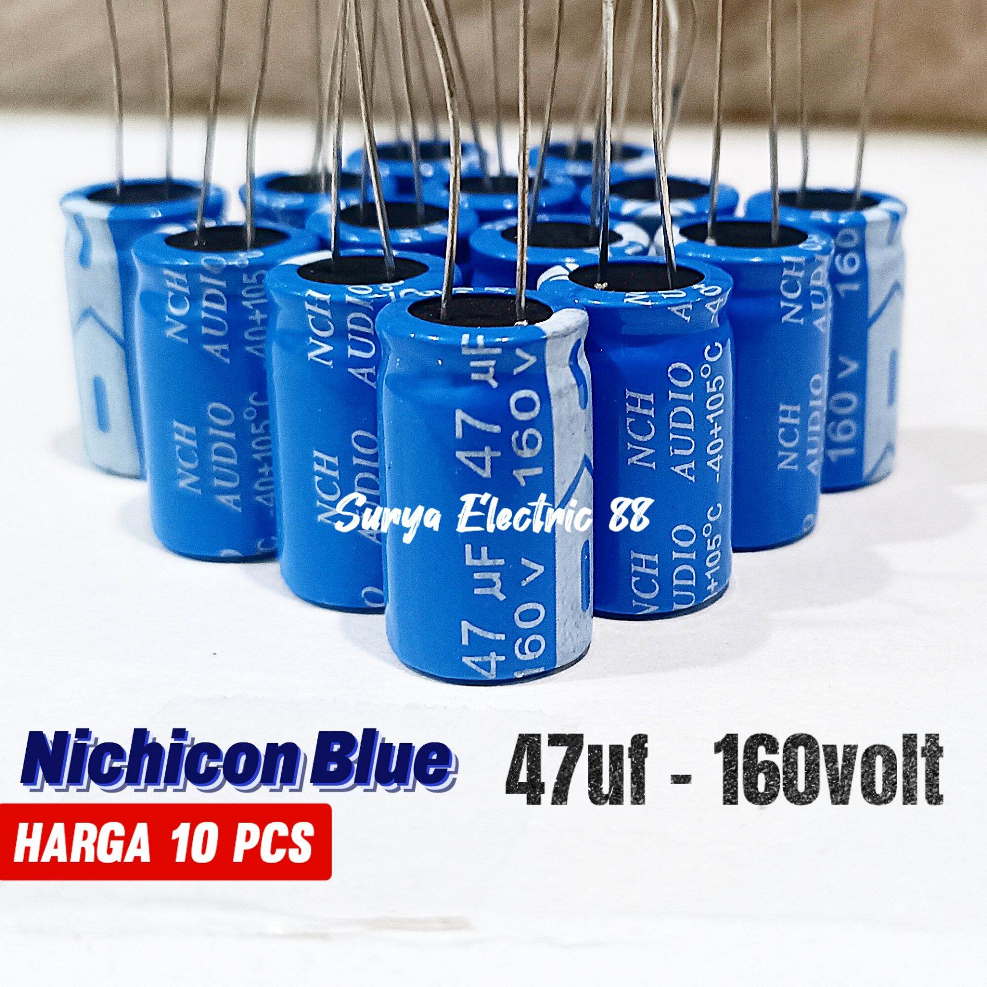 Nichicon UVP1A470MDD – Bipolarer Elko 47µF 10V, 5x11mm, 85°C, 10 Stück