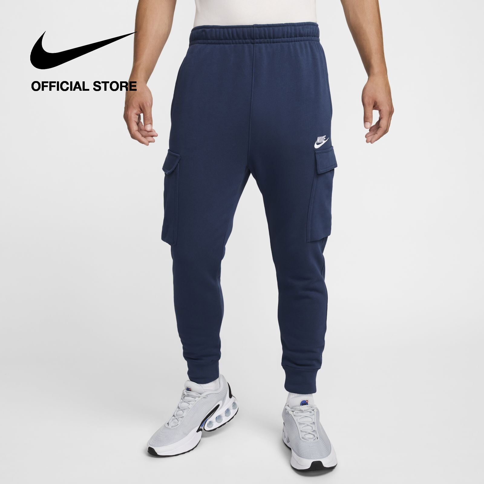 Nike Men's Sportswear Club French Terry Cargo Pants - Midnight Navy [CZ9955-410] Harga 631,020 rupiah*Gratis Ongkir