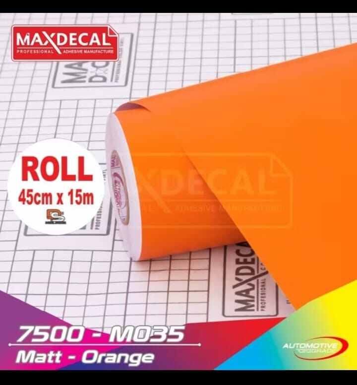 Maxdecal Glossy Light Orange Motorcycle Sticker (Per Meter) Harga  26,850 Ringgit*Penghantaran Percuma
