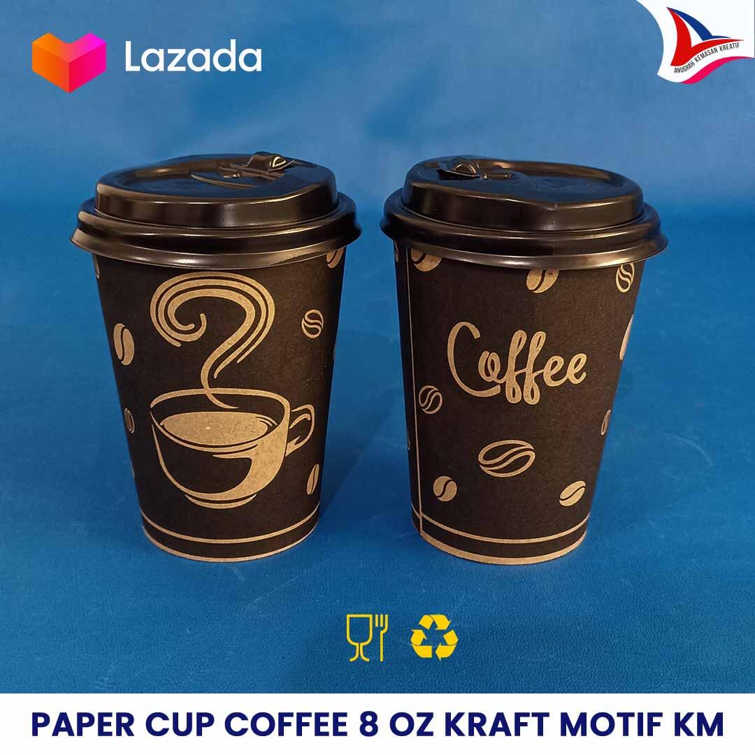 Paper Cup Coffee Oz Gelas Kertas Minuman Panas Motif Kopi Oz Isi Pcs Lazada Indonesia