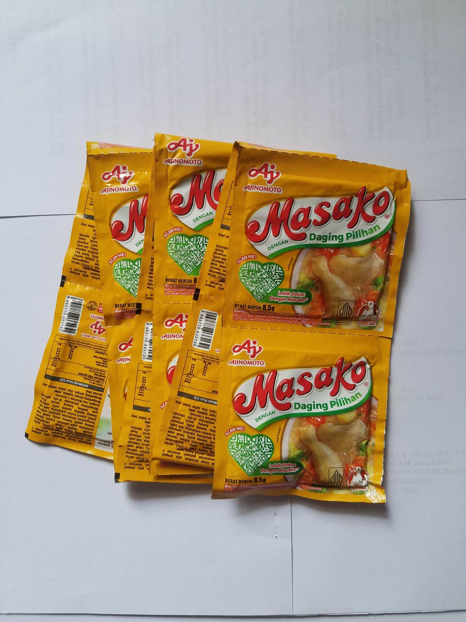 Masako Bumbu Masakan Rasa Ayam 8 5 Gr Per 1 Renceng Isi 12 Sachet