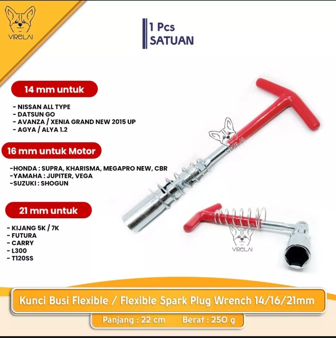 Kunci Busi 16mm Flexible Kunci Busi Honda Kunci Busi Motor Lazada