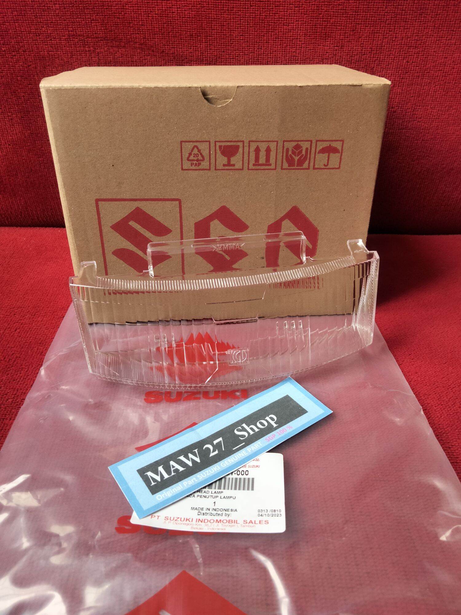 kaca mika lampu depan satria 2 tak lumba shogun kebo Tornado Original Suzuki Genuine Part SGP Harga 20,000 rupiah*Gratis Ongkir