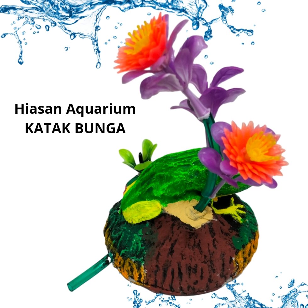HIASAN KATAK BUNGA HIASAN DEKORASI AQUARIUM AQUASCAPE