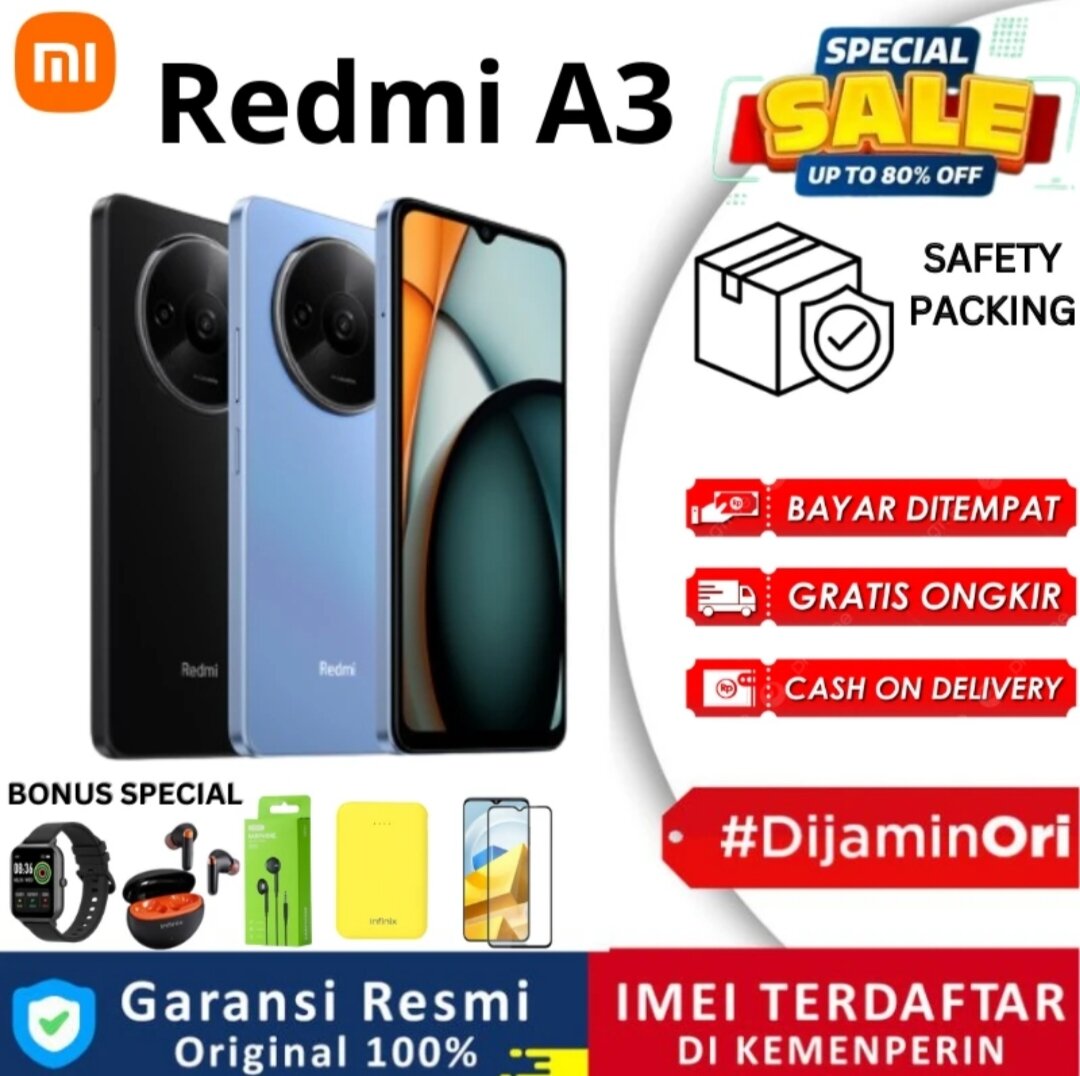 Redmi A3 Granasi Resmi 1thn Giá 1,350,000 Đồng*Miễn phí vận chuyển