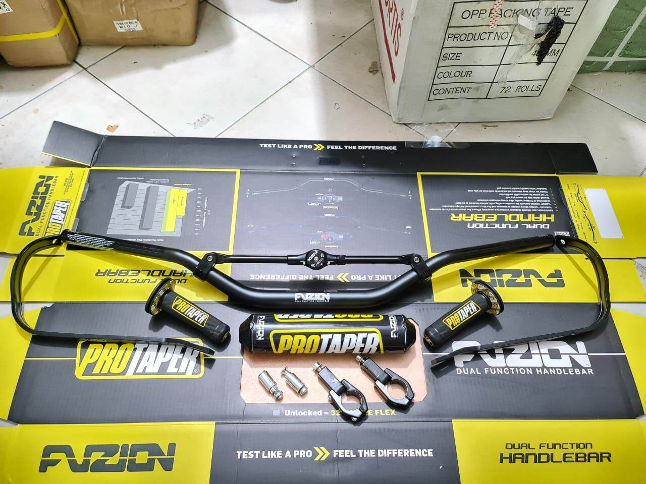 Stir Protaper Stang Protaper Fuzion Paket Grip Hengat Busa Stang Motor Klx Crf Wr Dll Lazada