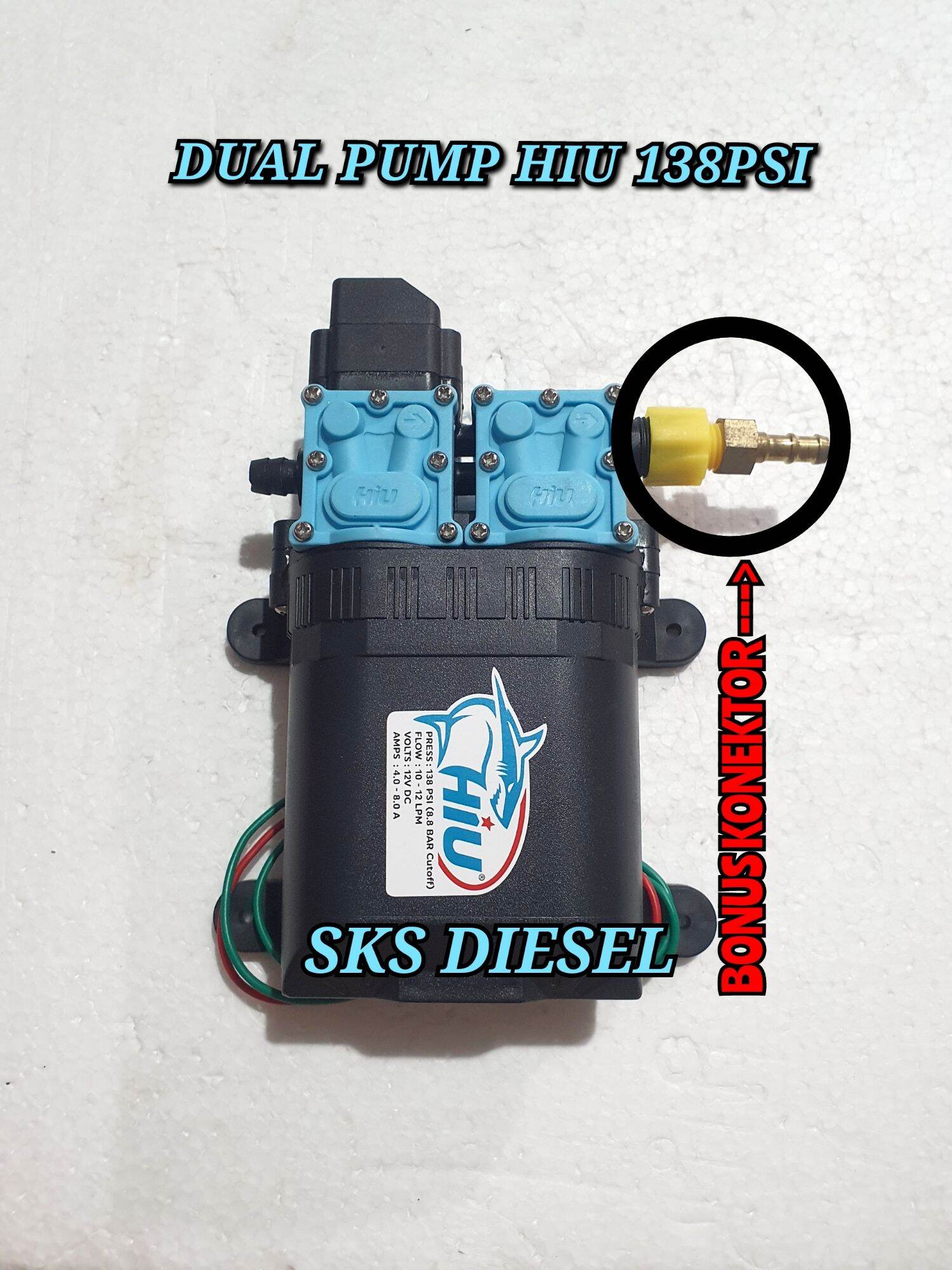 DUAL DOUBLE PUMP POMPA AIR GANDA JET CLEANER TEKANAN TINGGI 138 PSI
