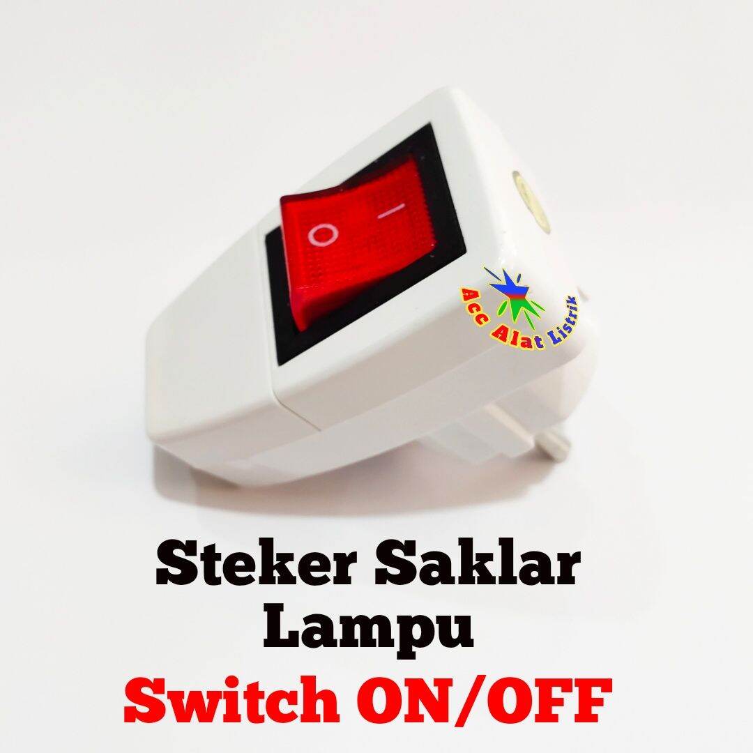 Steker Arde Switch ON/OFF / Steker Lampu Saklar on/off Lumment | Lazada ...