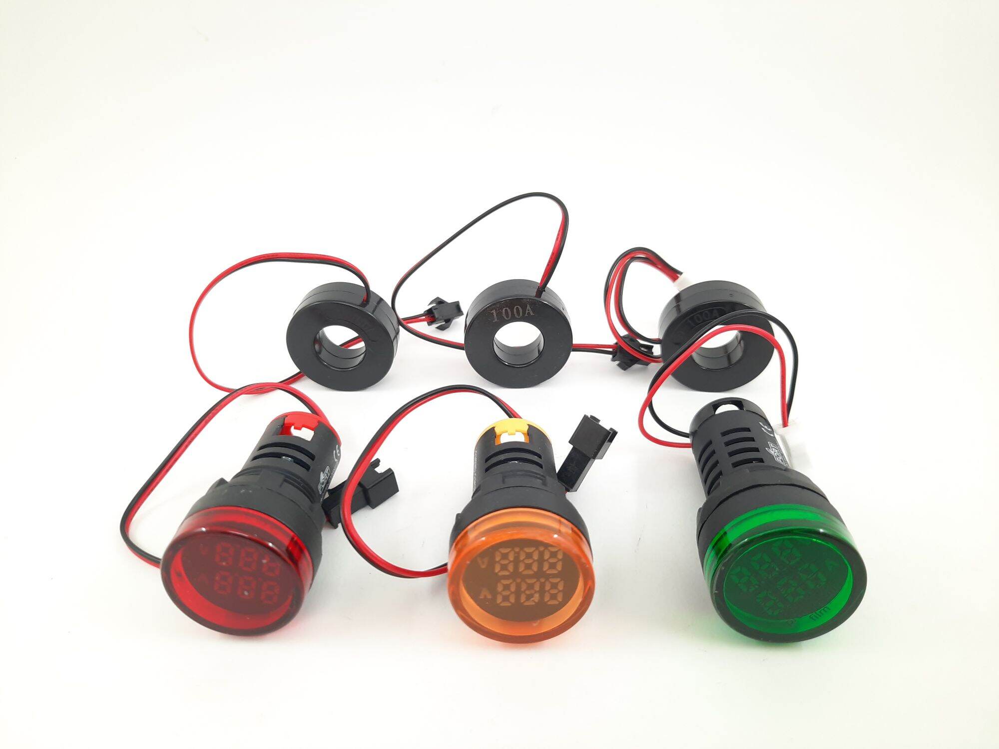 Pilot Lamp LED With Voltmeter Ampere Meter Lampu Indikator Lazada 