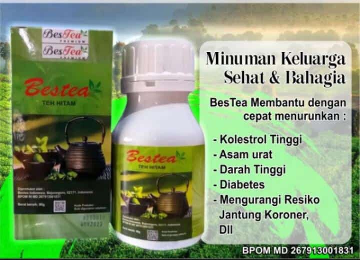Bestea TEH Hitam Premium Penurun Kolesterol ISI 80 Gram