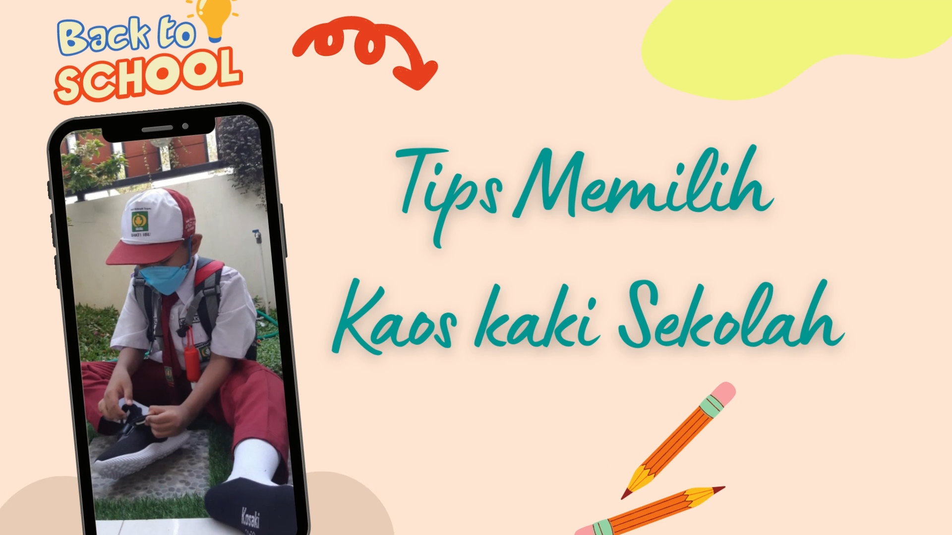 Kaos Kaki Sekolah SMP Kaos Kaki Anak Sekolah SMP Unisex Kosaki School - PUTIH HITAM