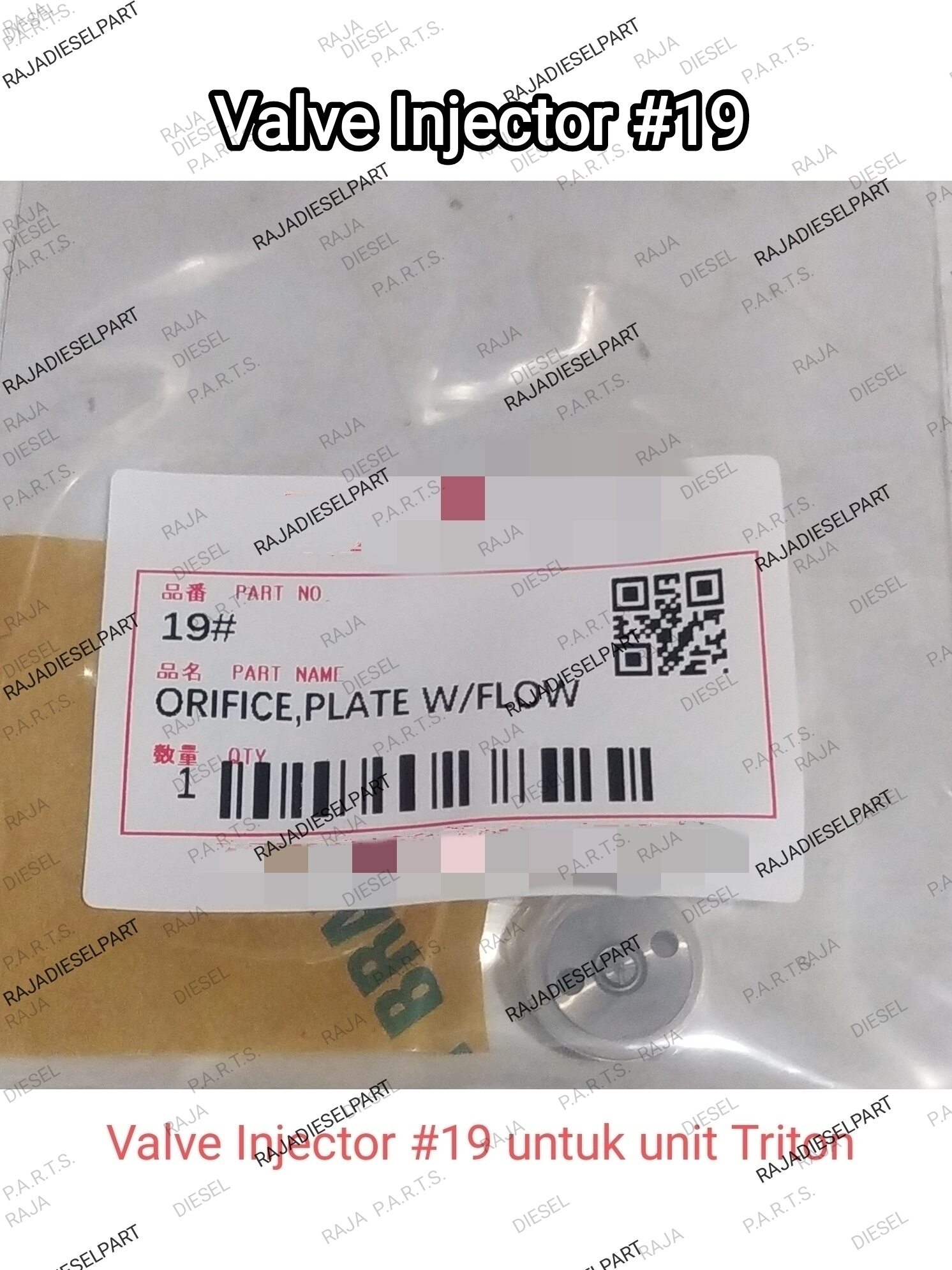 Valve Injector #19 ORIFICE Plate #19 Valve Injector Triton | Lazada ...