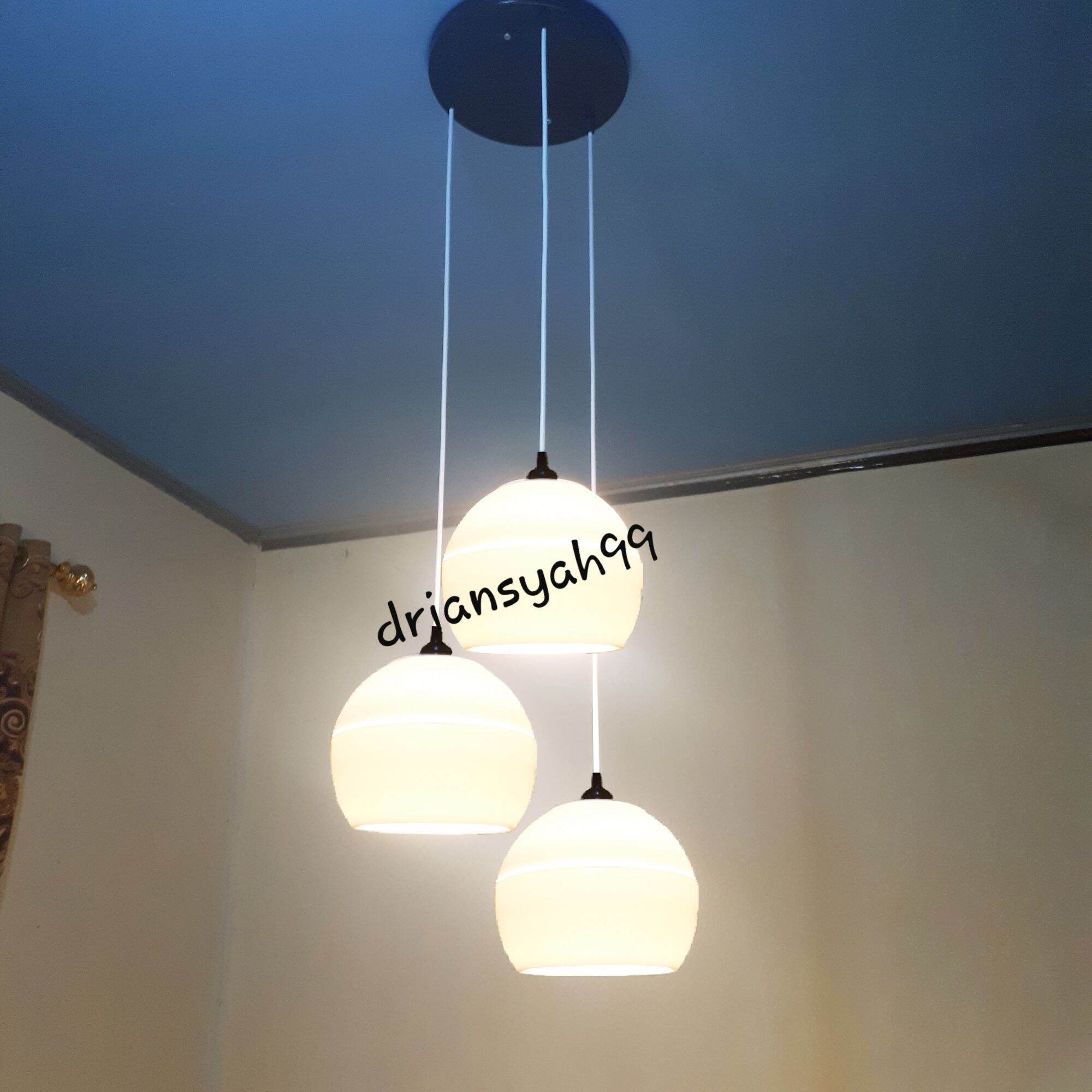 Harga lampu hias	 Lampu Gantung 3 In 1 Bulat Kap Lampu Hias Gantung 	