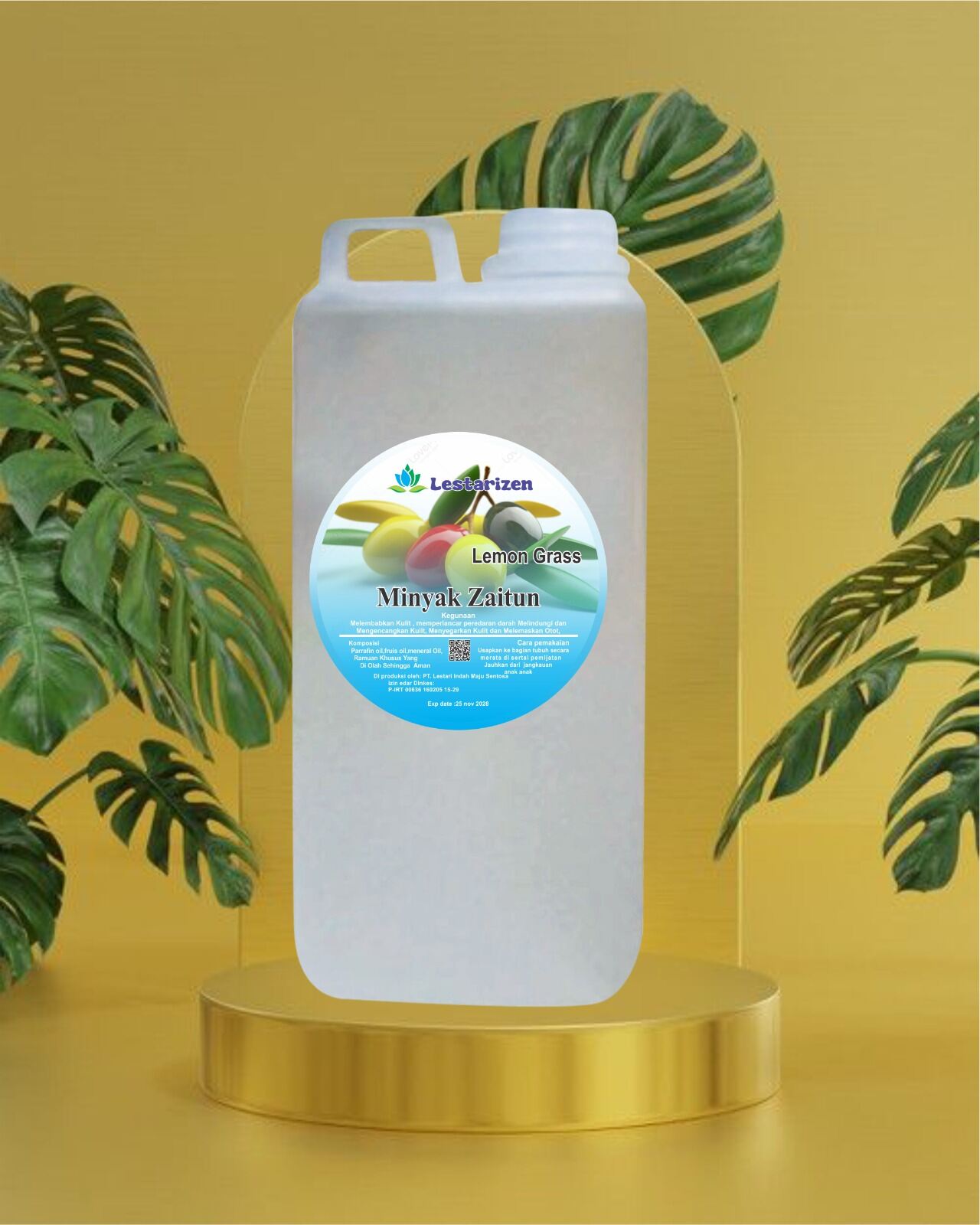 minyak zaitun massage oil spa minyak pijat lestarizen kemasan 1 liter