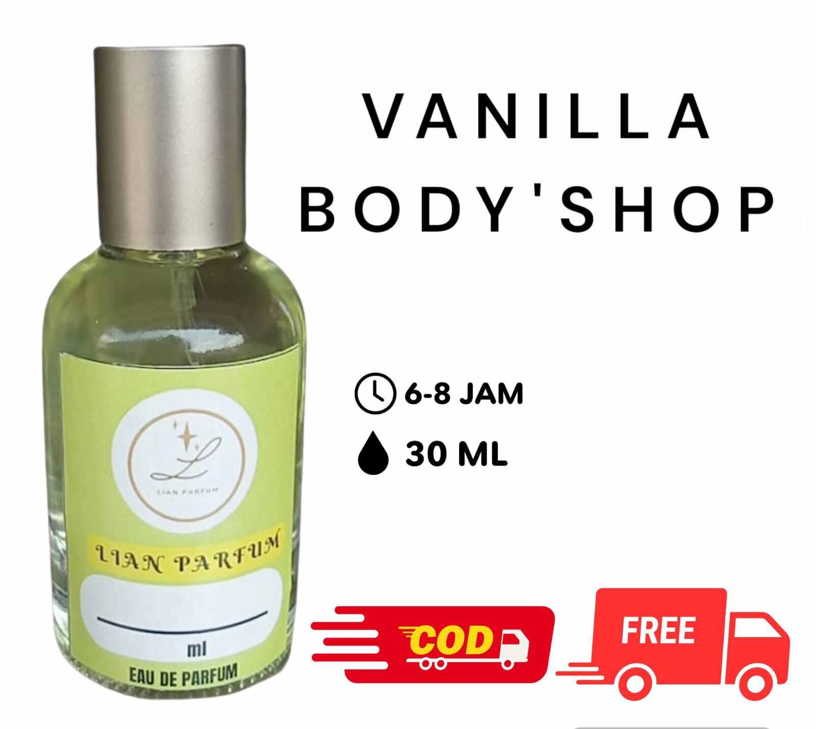 VANILLA BODYS LELABO 30 ML PARFUM MURAH KUALITAS TERBAIK MURAH.KETAHANAN 6-8 JAM