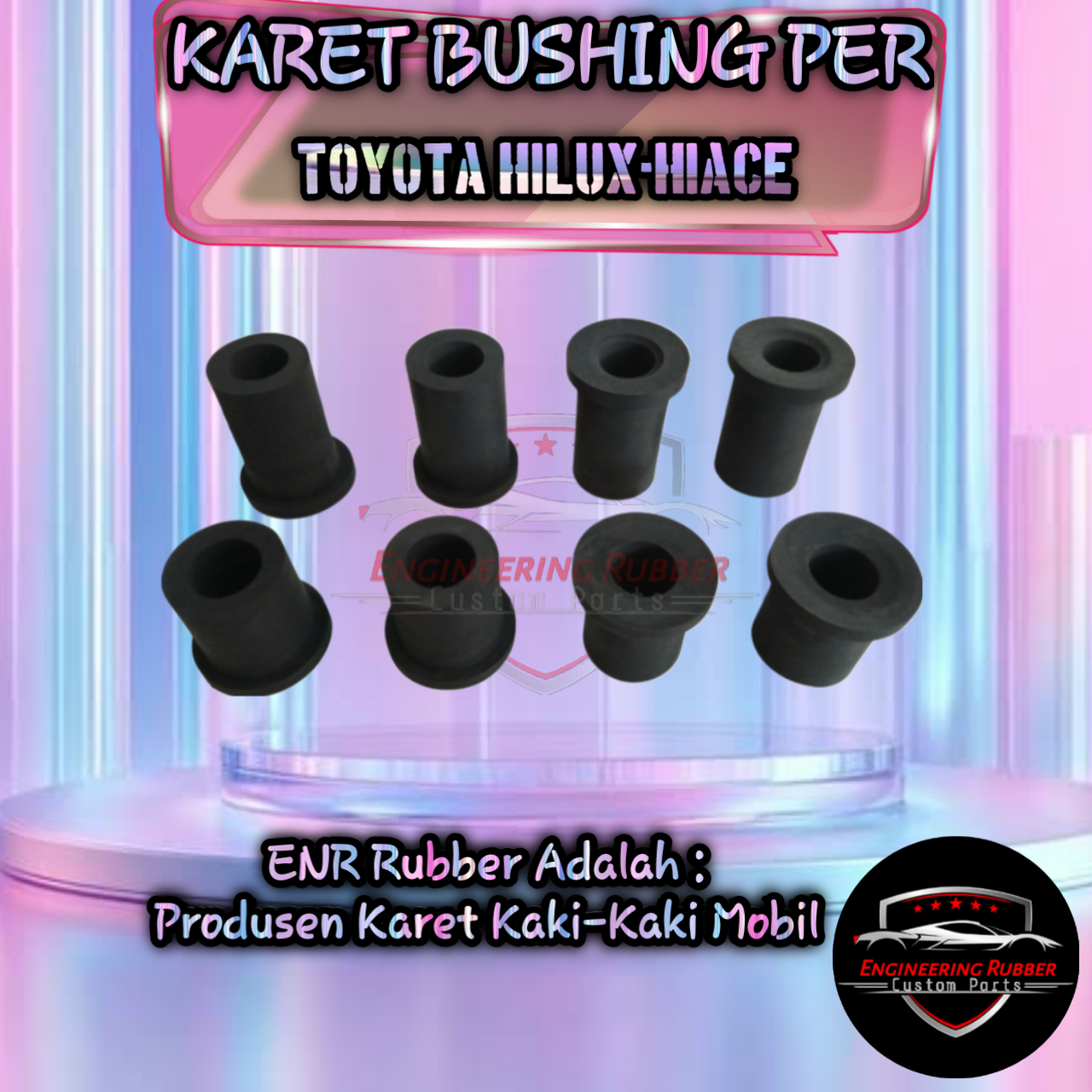 Paket Karet Bushing Per Belakang atas Bawah Toyota Hilux Hiace 1set 8pcs Harga 60,000 rupiah*Gratis Ongkir