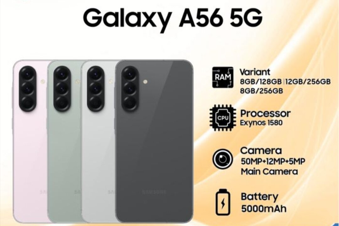 SAMSUNG GALAXY A56 5G 8/256 GB GARANSI RESMI ORIGINAL Giá 6,199,000 Đồng*Miễn phí vận chuyển