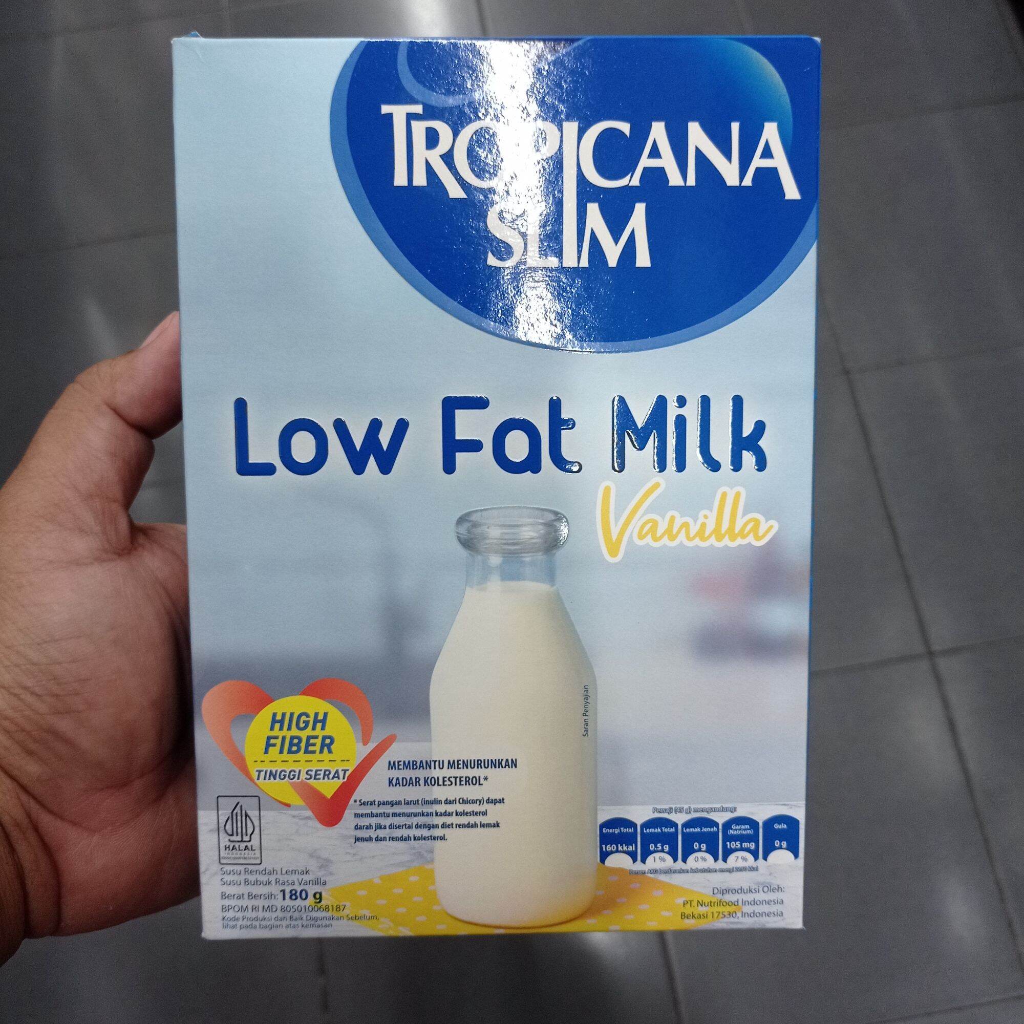 Tropicana Slim Low Fat Milk Vanilla Susu Tropicana Slim Vanila 180gr ...