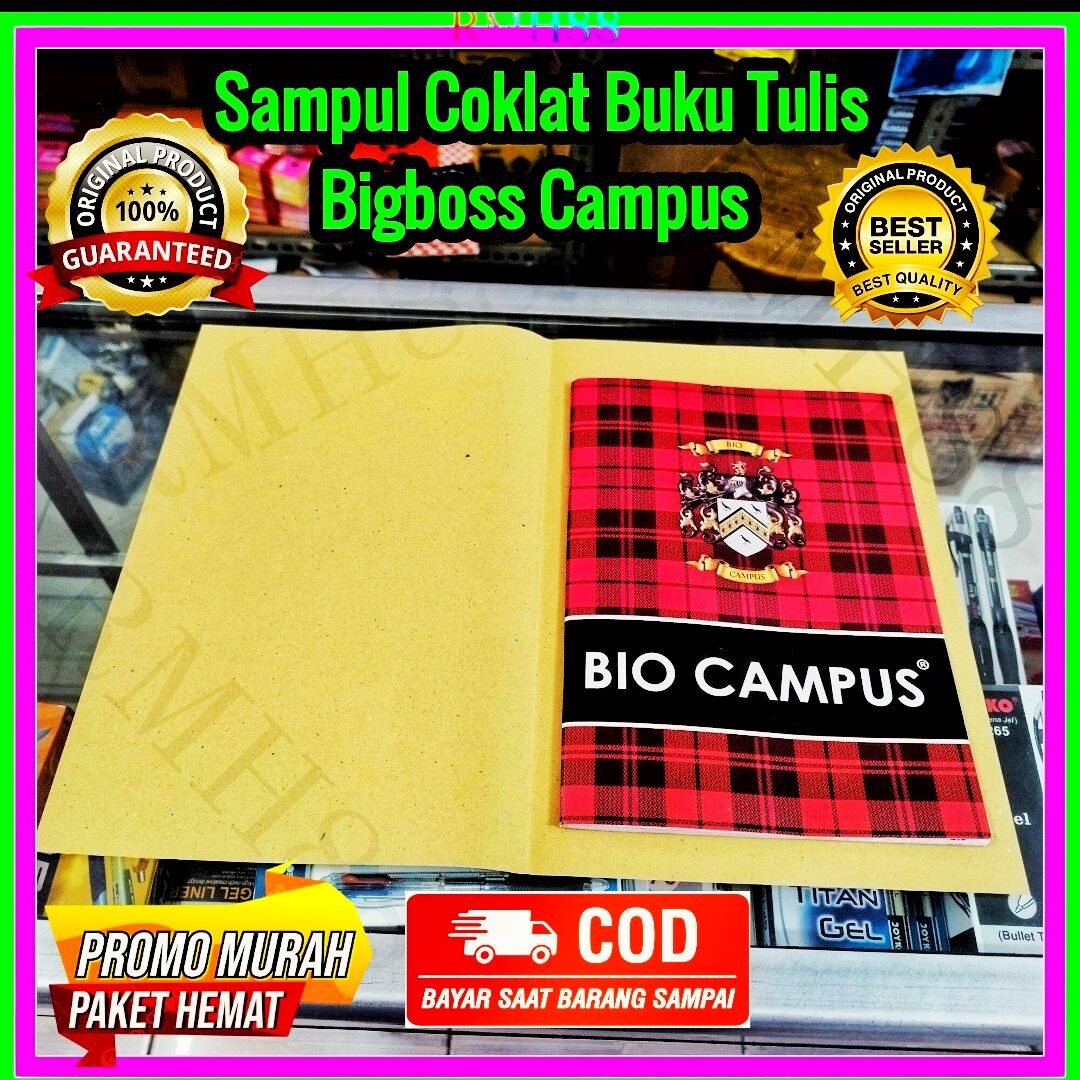 Sampul Coklat Buku Tulis Bigboss Campus Besar 1 Pak Isi 20 Lembar Warna coklat tebal Ukuran besar Untuk perlengkapan sekolah dan kantor
