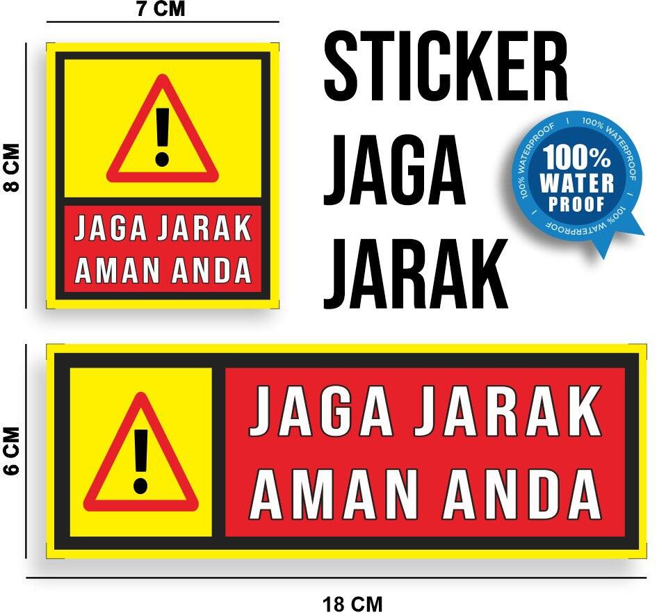 Sticker Jaga Jarak | Lazada Indonesia