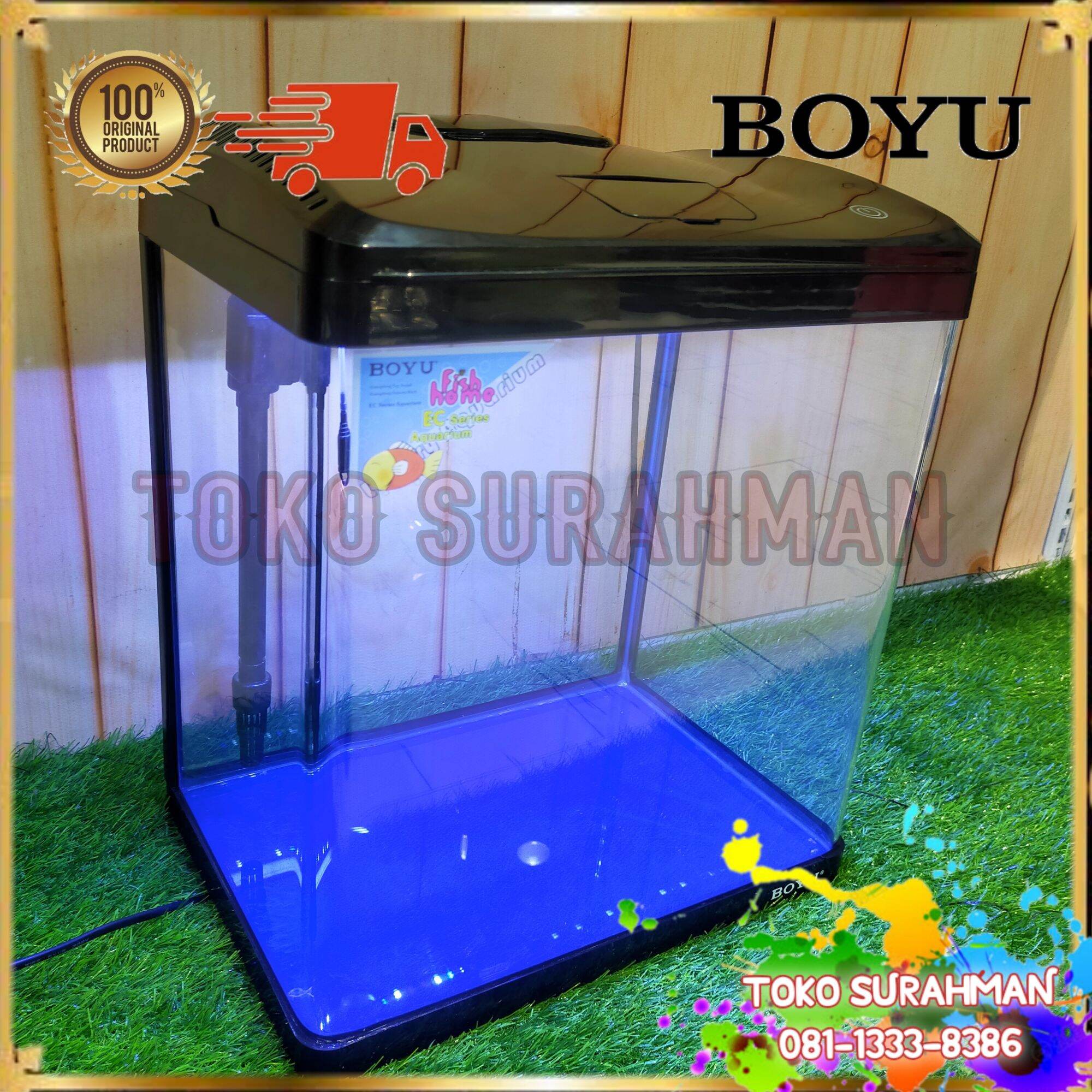 Aquarium Boyu Ec 400 38x26x45 Cm Lampu Led 3 Warna Pompa Filter Lazada Indonesia Boyu ec series akuarium