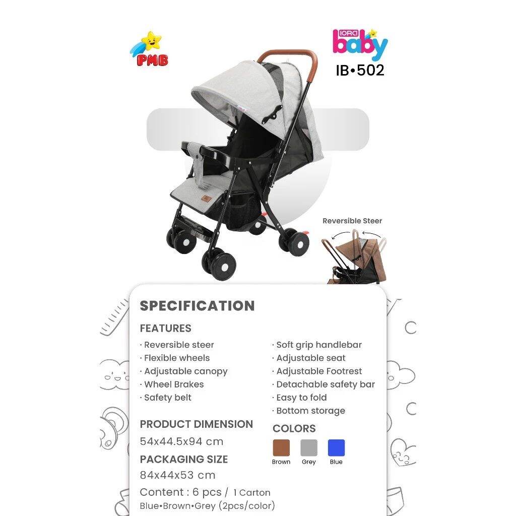 Stroller anak kereta dorong bayi PLIKO Coupe 208 / PmB IQRA IB 502 IB 501