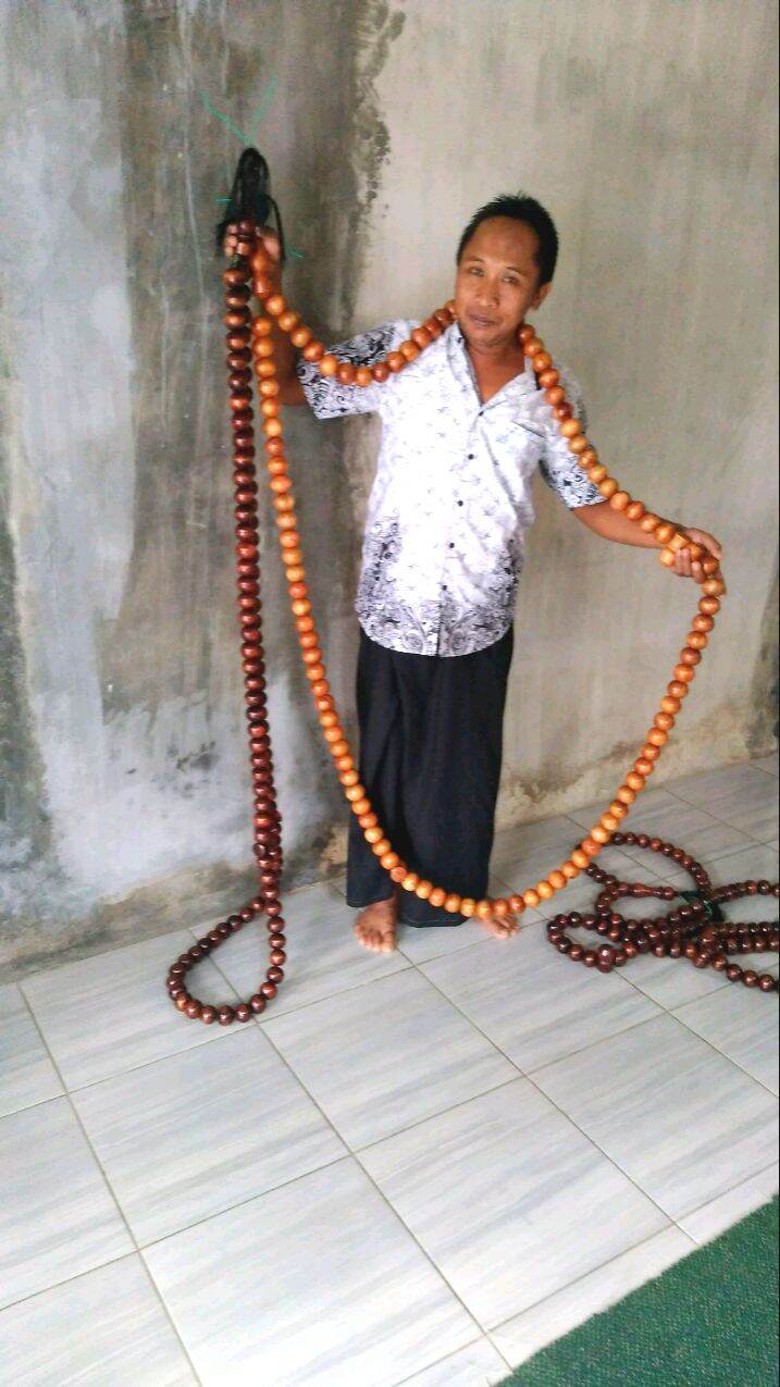 TASBIH RAKSASA Tasbih jumbo 40 mm tasbih hiasan dinding dan koleksi kayu