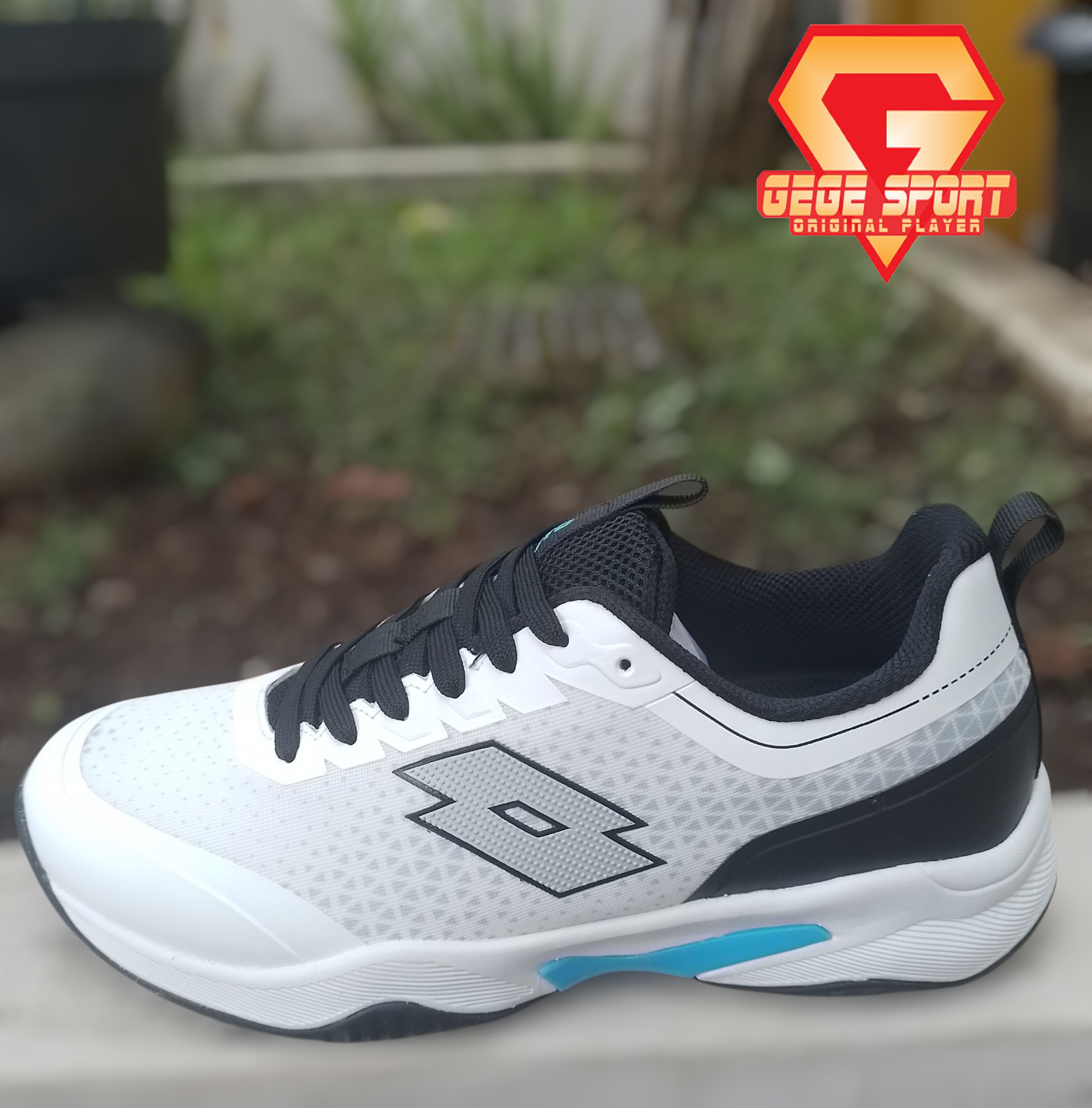 Sepatu Tennis Pria Lotto Etre White Blue Lazada Indonesia