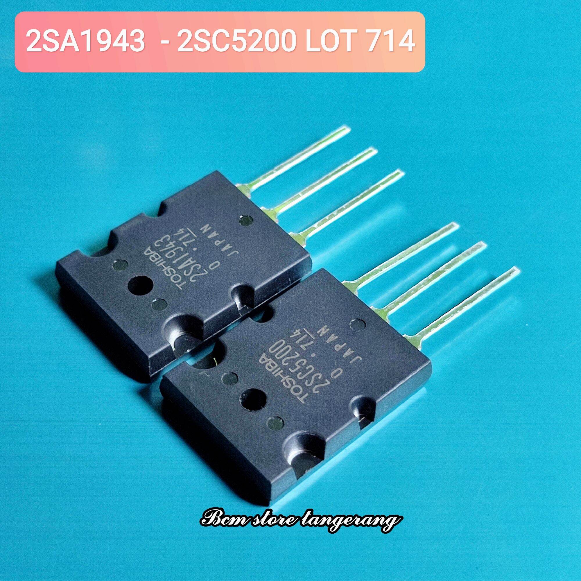 1 SET TRANSISTOR FINAL TOSHIBA 2SA1943 A1943 2SC5200 C5200 SERI 714 ...