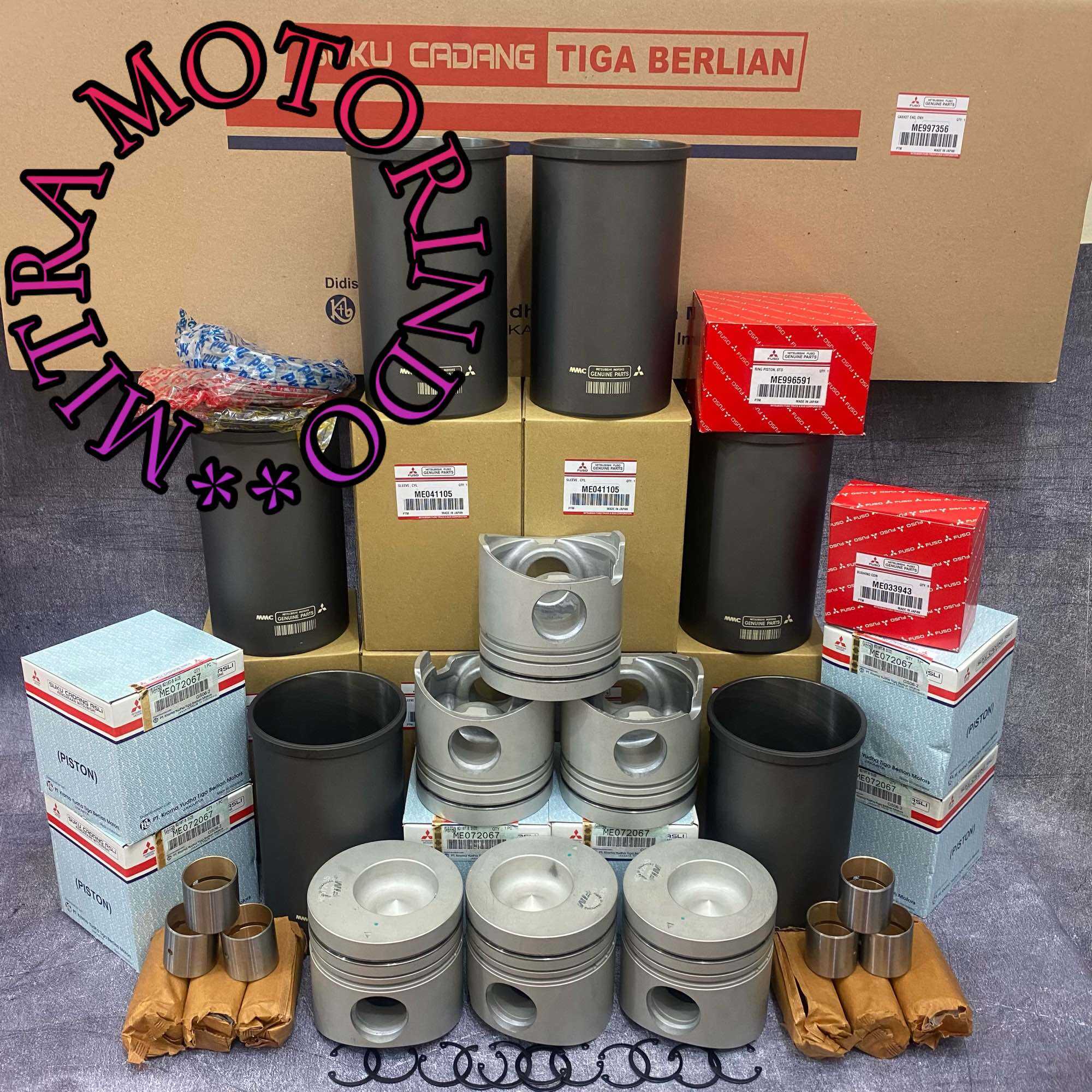 Liner Kit +Piston +Ring Piston +Bush Con Rod + Paking Set + 1Set STD Mitsubishi Fuso 6D16T/PS220 Type A Harga 10,655,000 rupiah*Gratis Ongkir