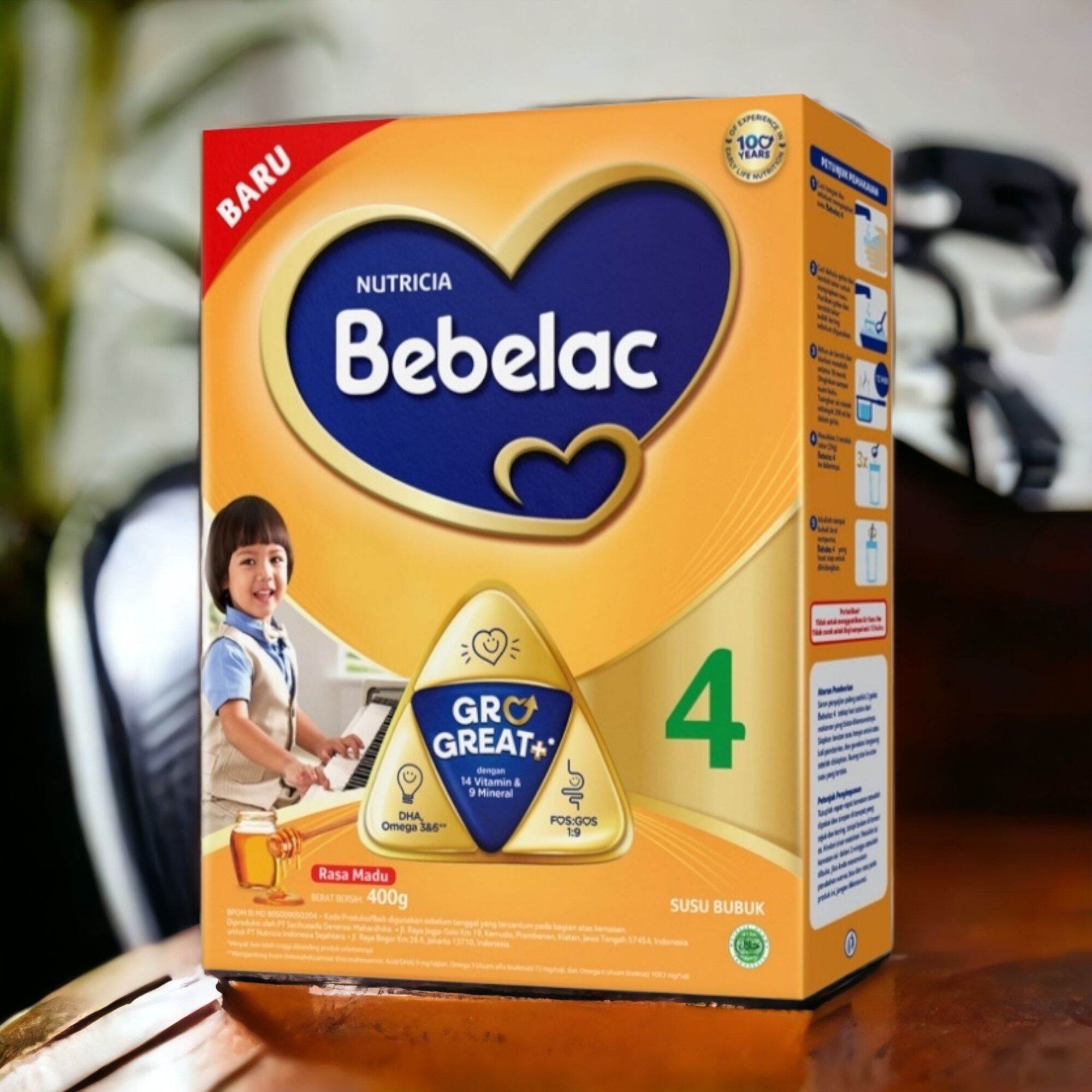 Bebelac 4 Susu Pertumbuhan Anak 3-5 Tahun Madu 400 g🥛👶🍼 | Lazada Indonesia