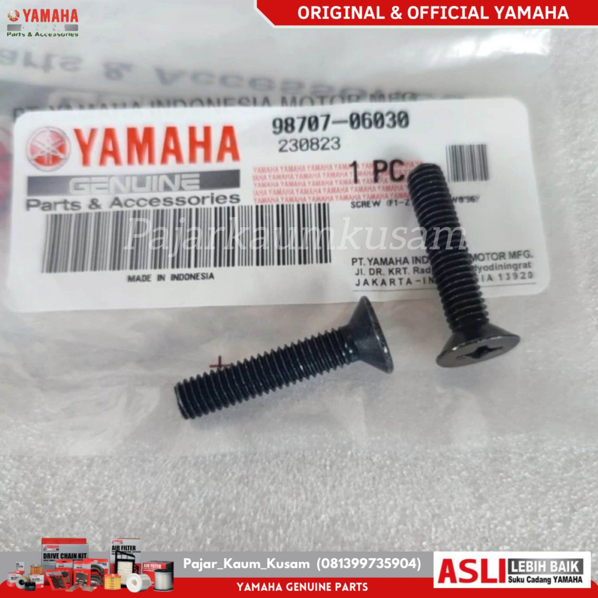 BAUT JALU BANDUL STANG FIZR F1Z F1ZR ORIGINAL 98707-06030 SCREW FLAT HEAD Harga 25,000 rupiah*Gratis Ongkir