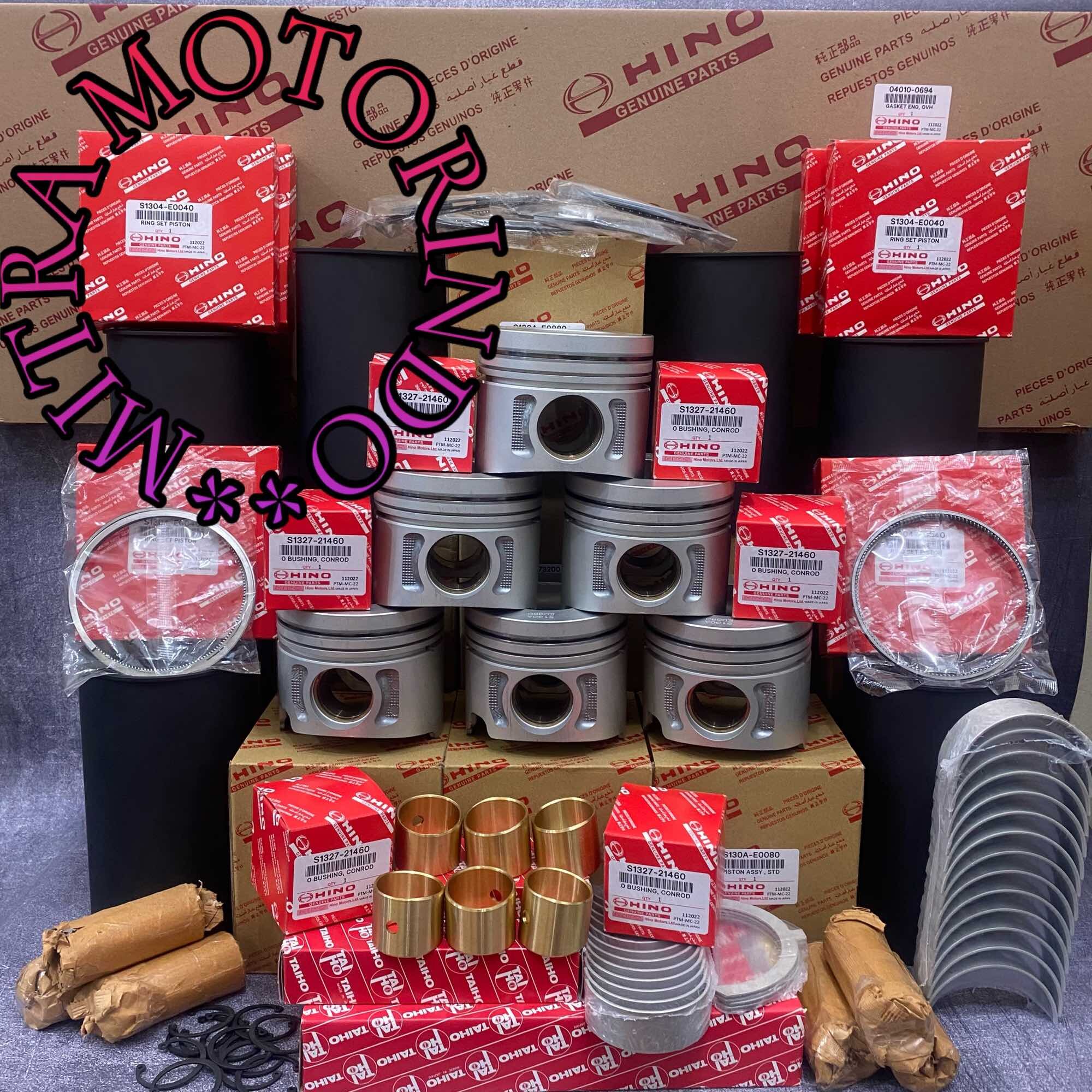 Liner Kit Liner + Piston + Ring Piston + Paking Set + Bushing Con Rod + Metal Set Metal Duduk + Metal Jalan + Metal Bulan Hino Lohan JO8CT 3MM 1Set STD 8Macam Harga 11,805,000 rupiah*Gratis Ongkir